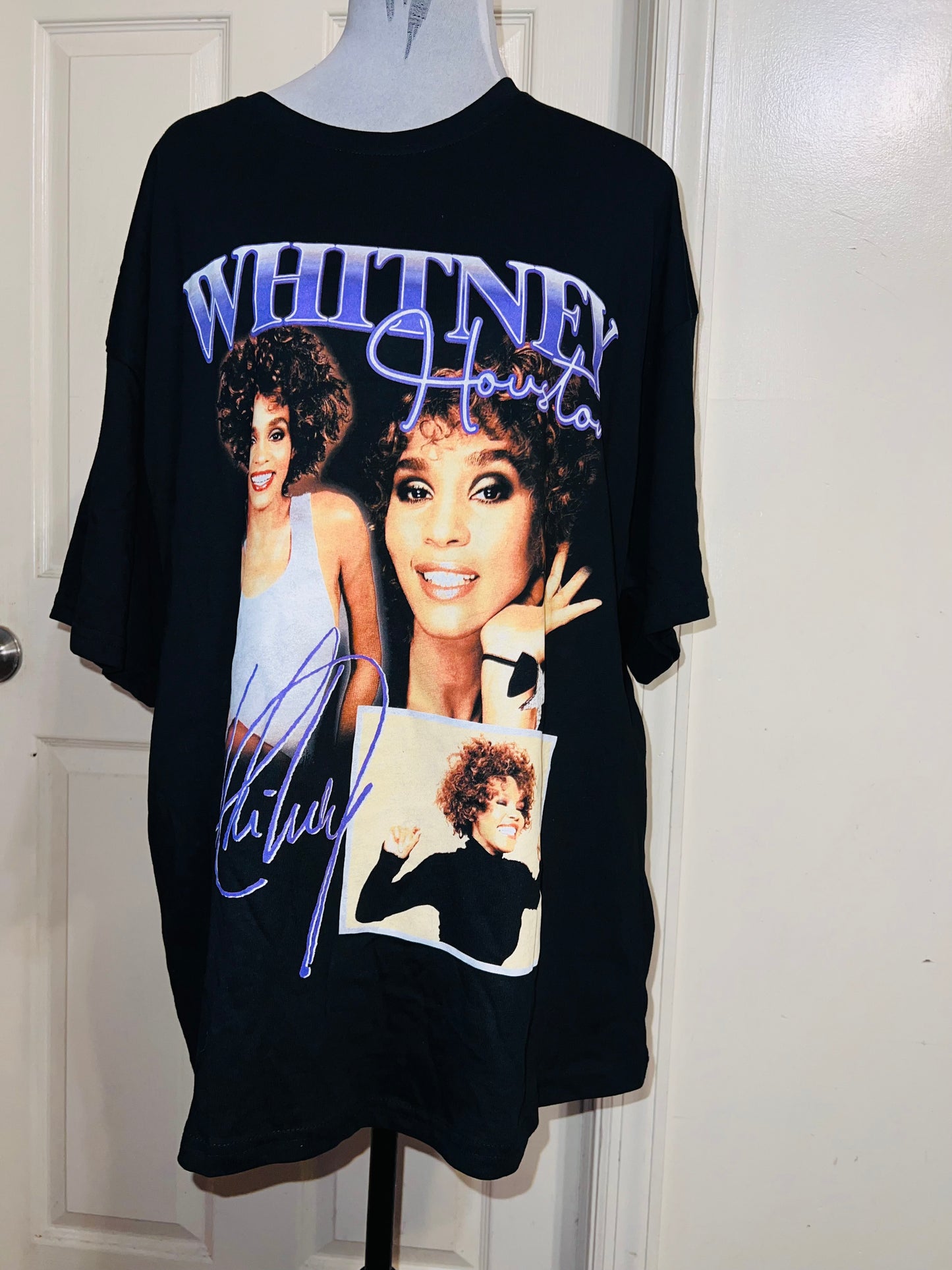 Whitney Houston Oversized Distressed Tee