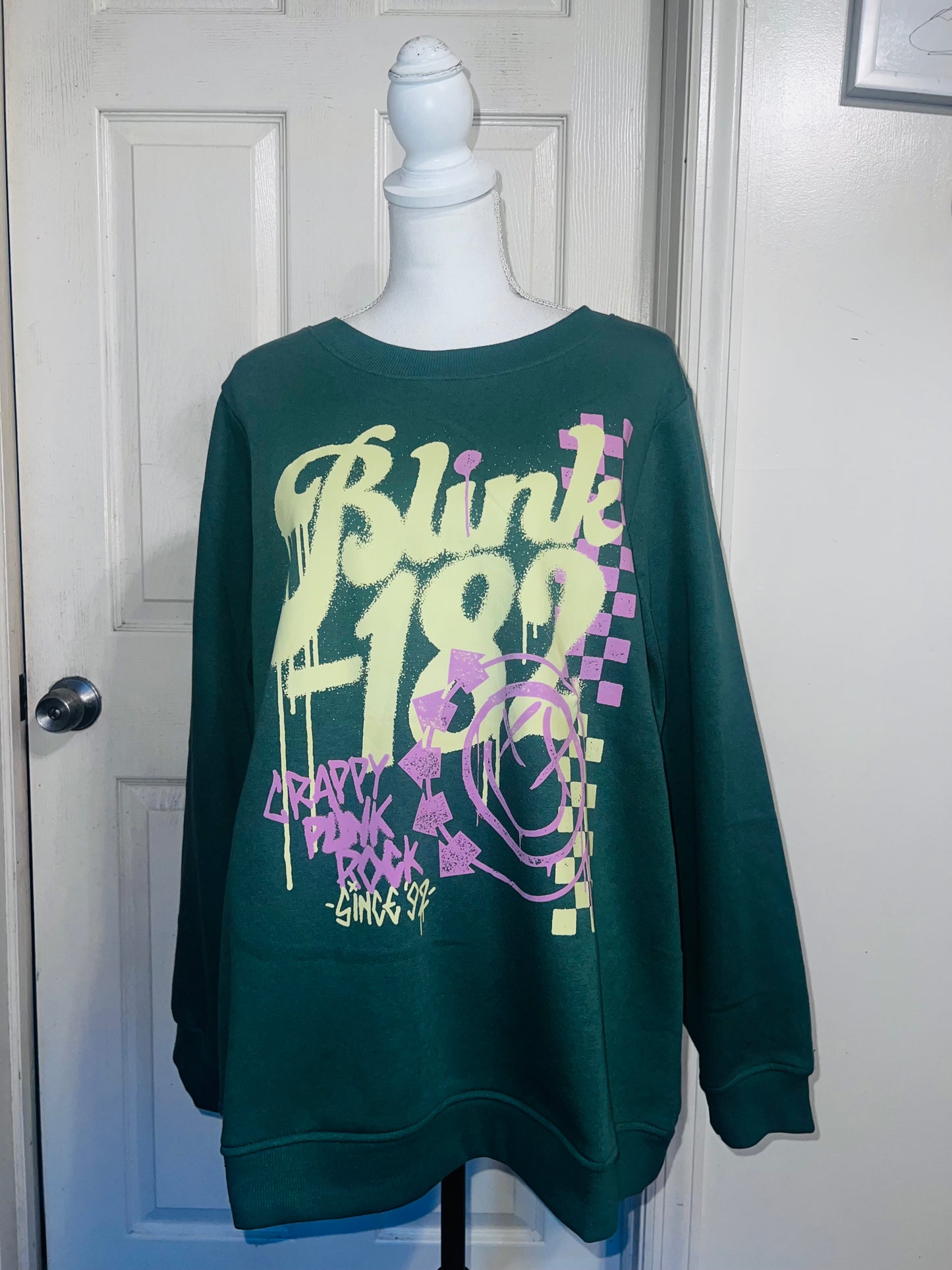 Blink 182 Oversized Distressed Sweatshirt