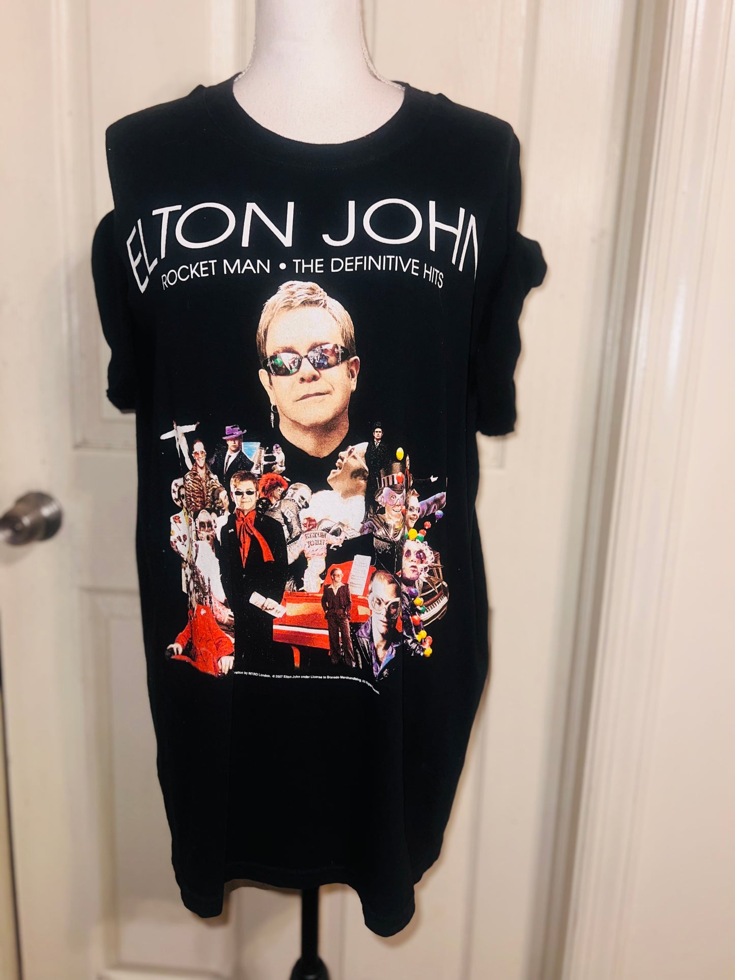 Elton John Vintage Double Sided Oversized Distressed Tee