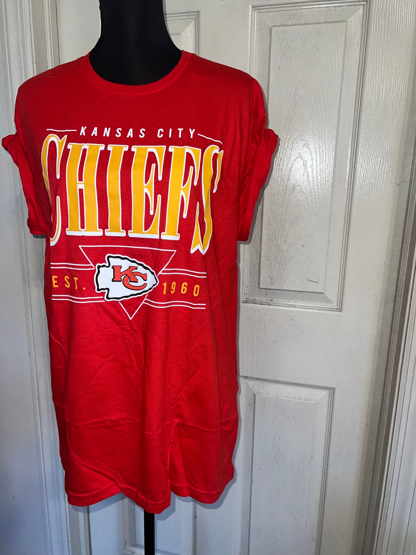 Kansas City Chiefs Oversized Distressed Tee