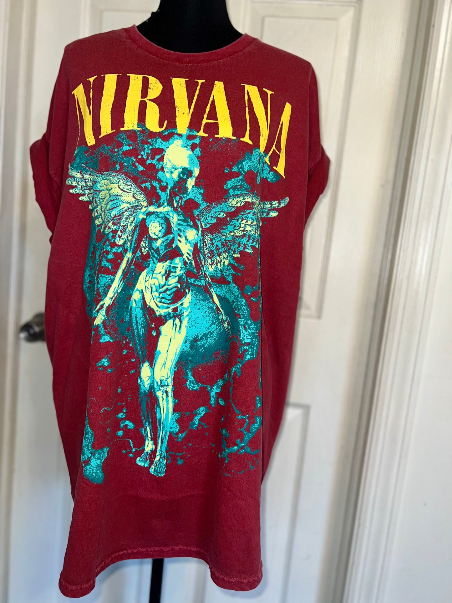 Nirvana Oversized Distressed Tee