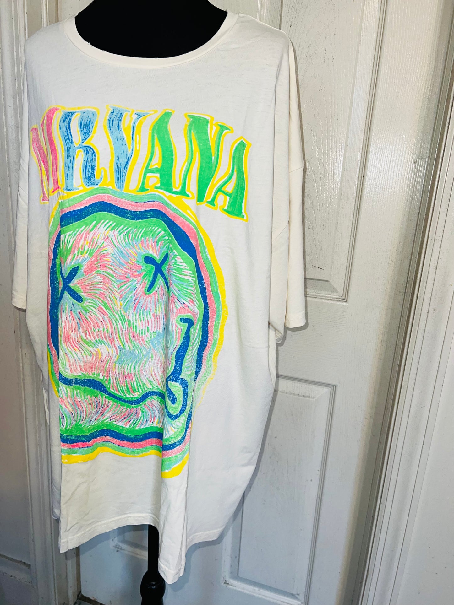 Nirvana Oversized Distressed Tee