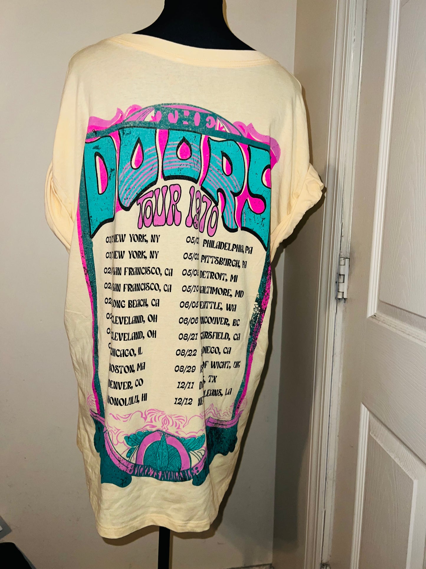 The Doors Double Sided Oversized Distressed Tee