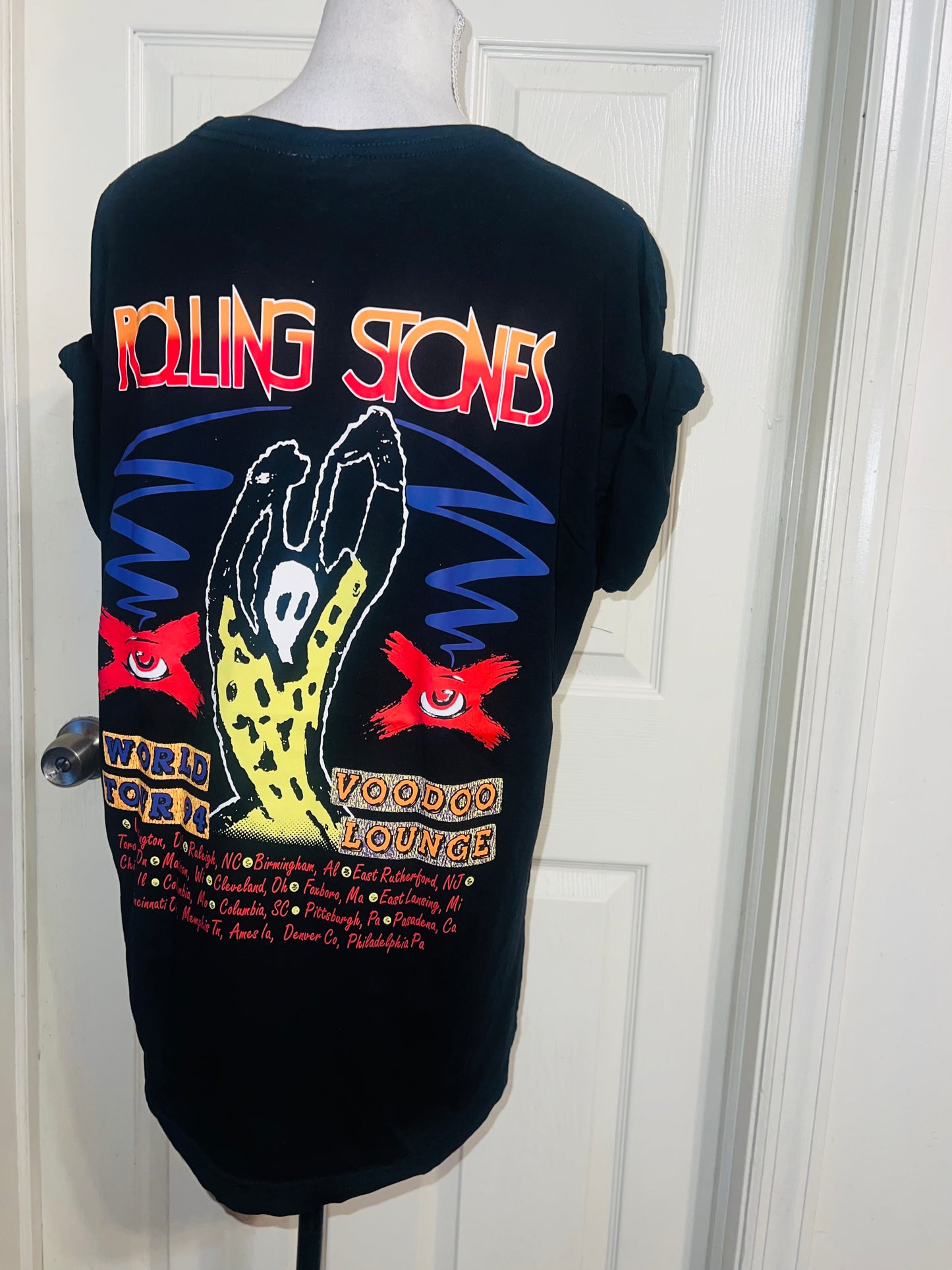 The Rolling Stones Double Sided Oversized Distressed Tee