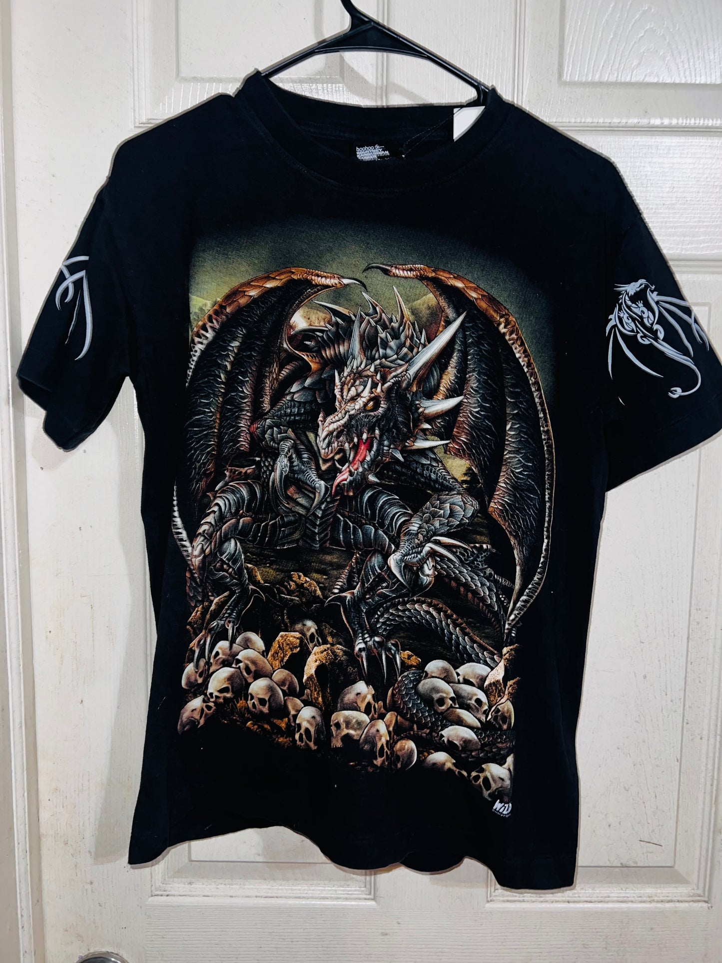 Dragon & Skulls Double Sided Vintage Oversized Tee