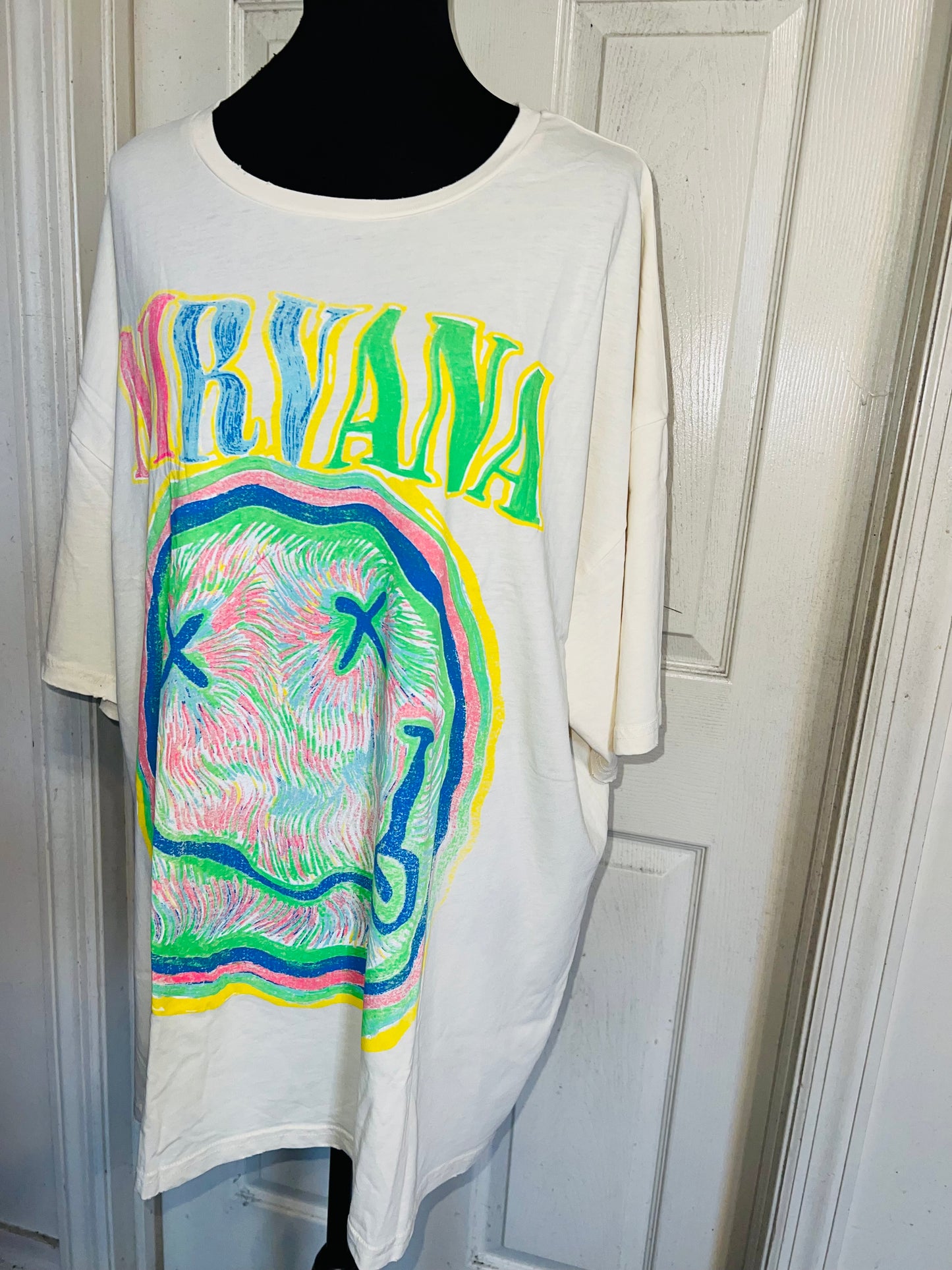 Nirvana Oversized Distressed Tee