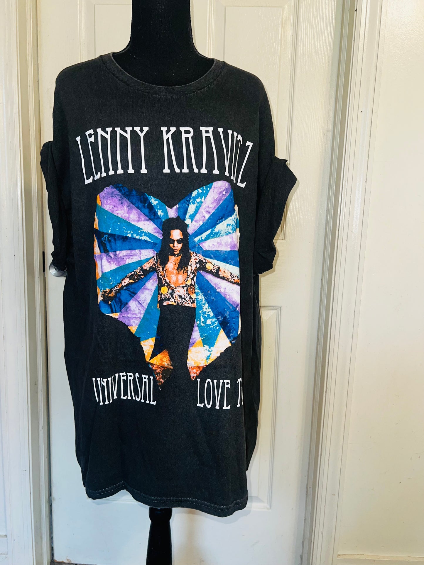 Lenny Kravitz Oversized Distressed Tee