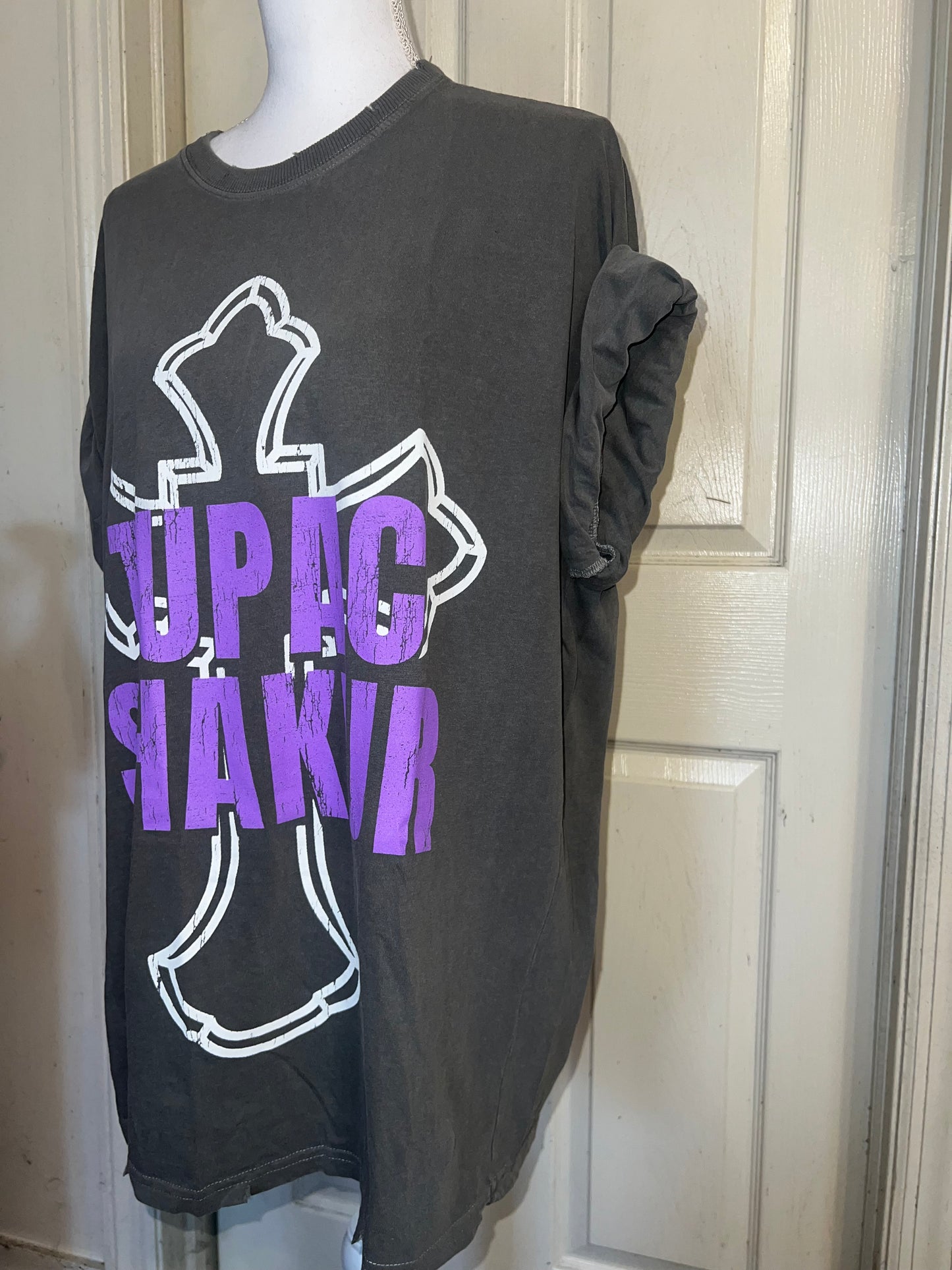 Tupac Shakur Double Sided Oversized Distressed Tee