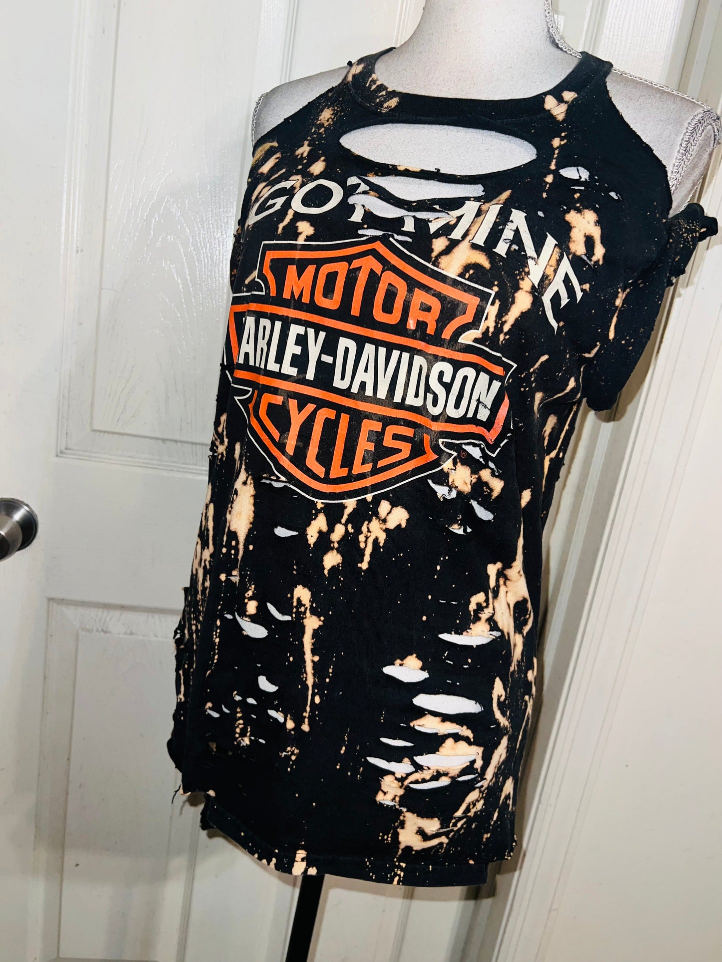 Harley Davidson Bleached Double Sided Distressed Tee