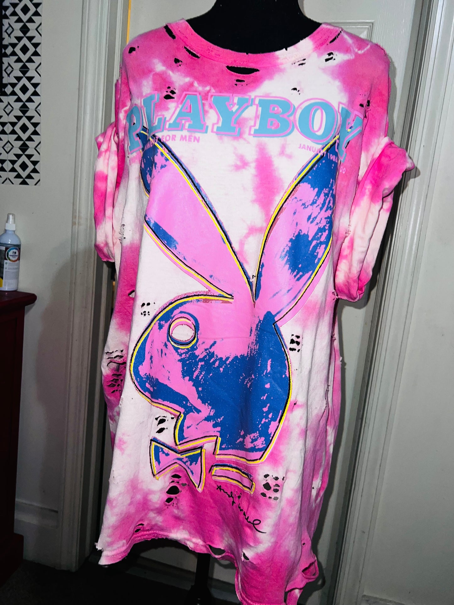 Playboy Andy Warhol Tie Dye Oversized Tee