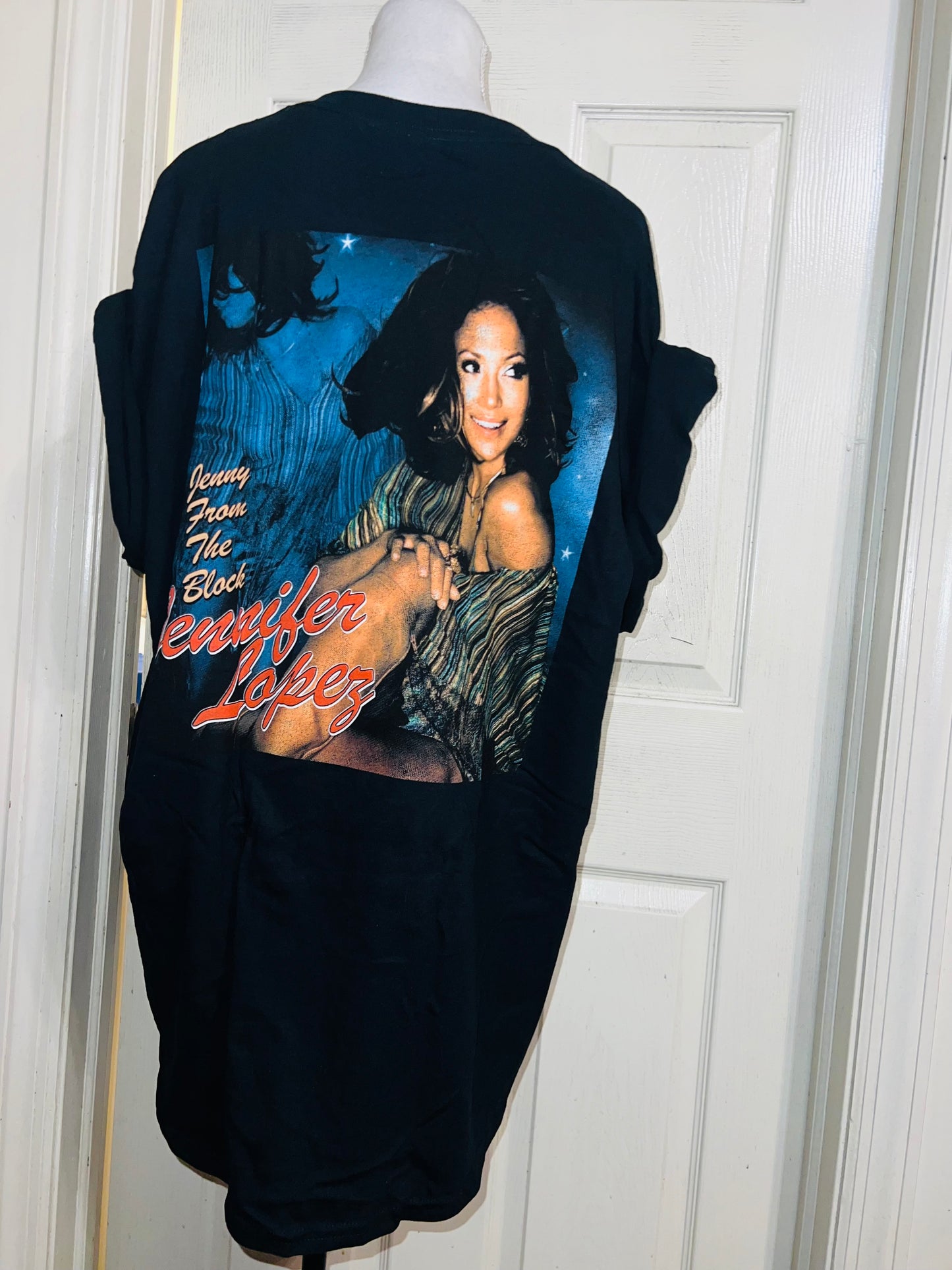 Jennifer Lopez Double Sided Vintage Style Distressed Tee
