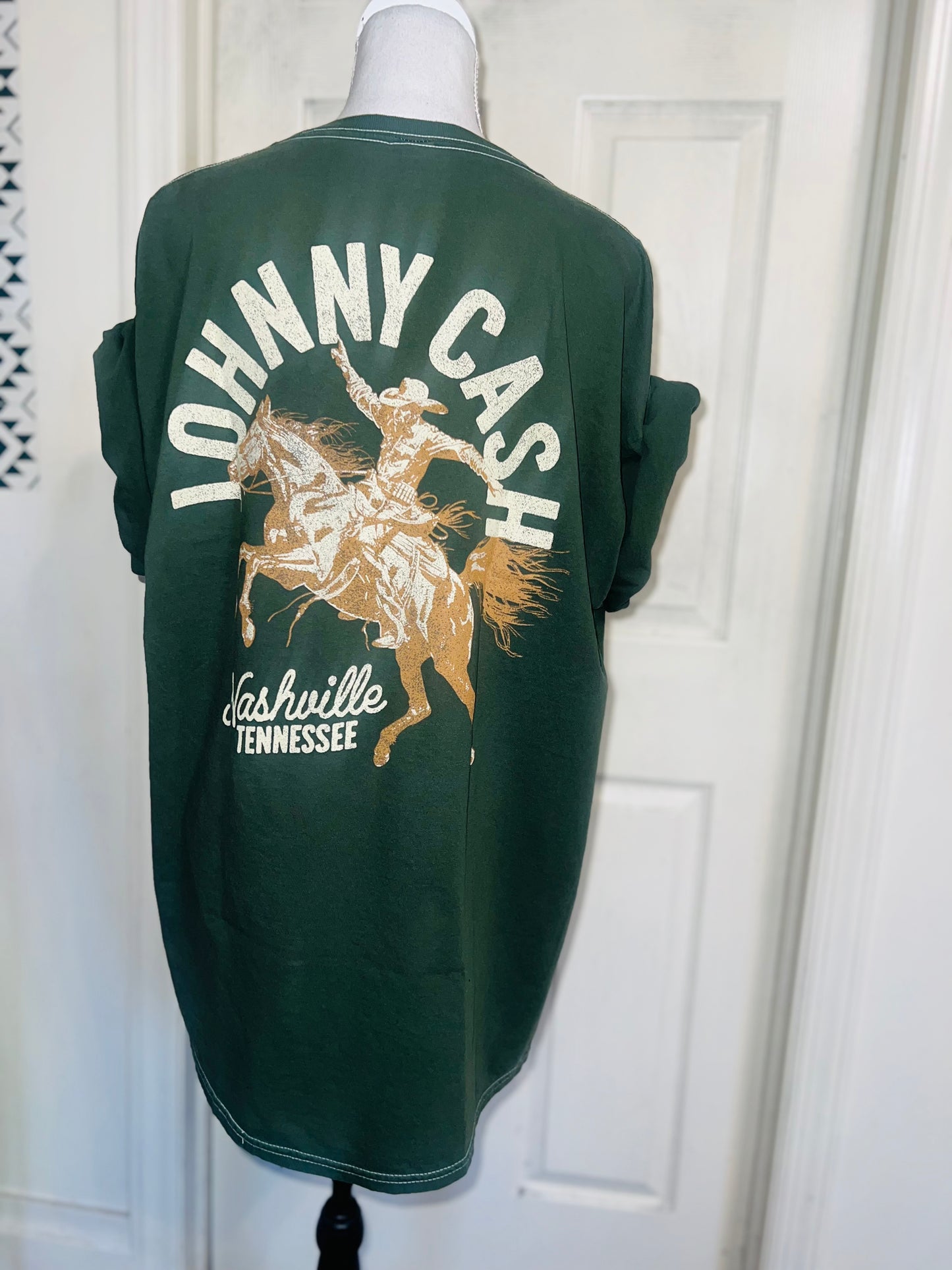 Johnny Cash Double Sided Oversized Diatressed Tee