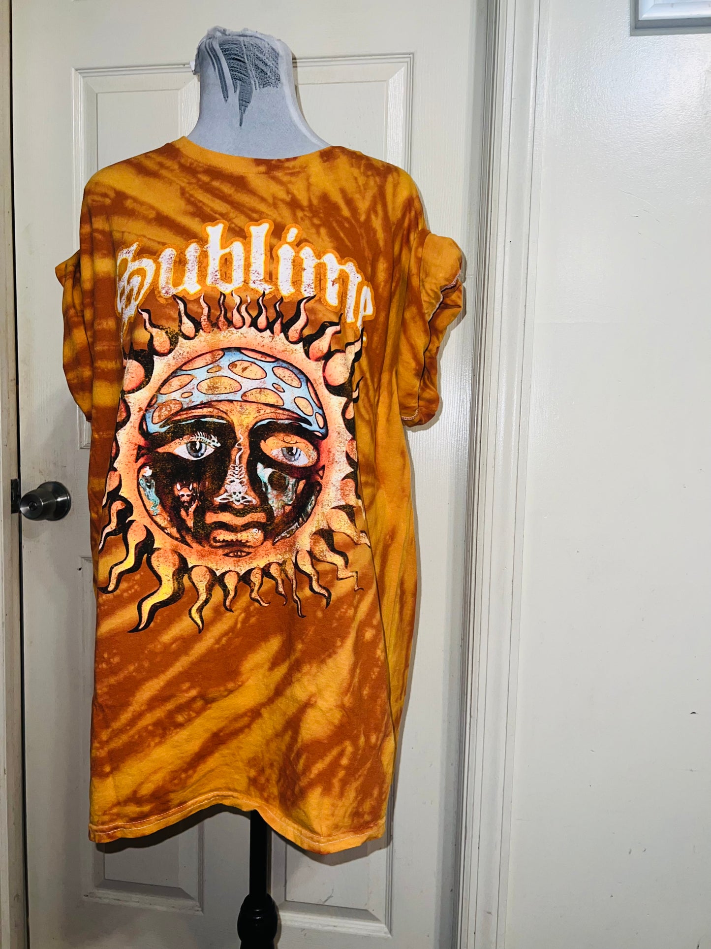 Sublime Tie Dyed Oversized Distressed Tee