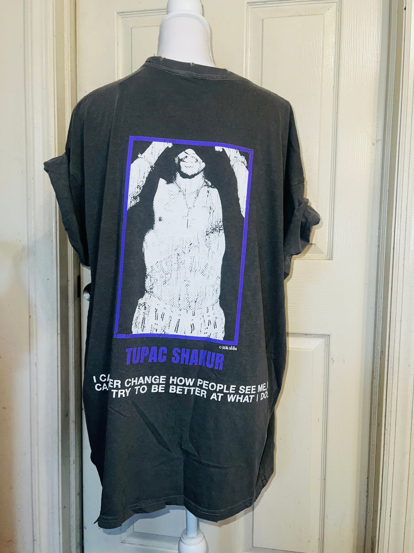 Tupac Shakur Double Sided Oversized Distressed Tee