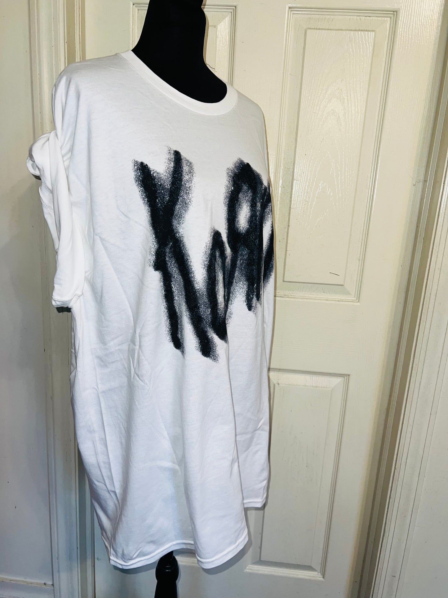 Korn Double Sided Oversized Distressed Tee