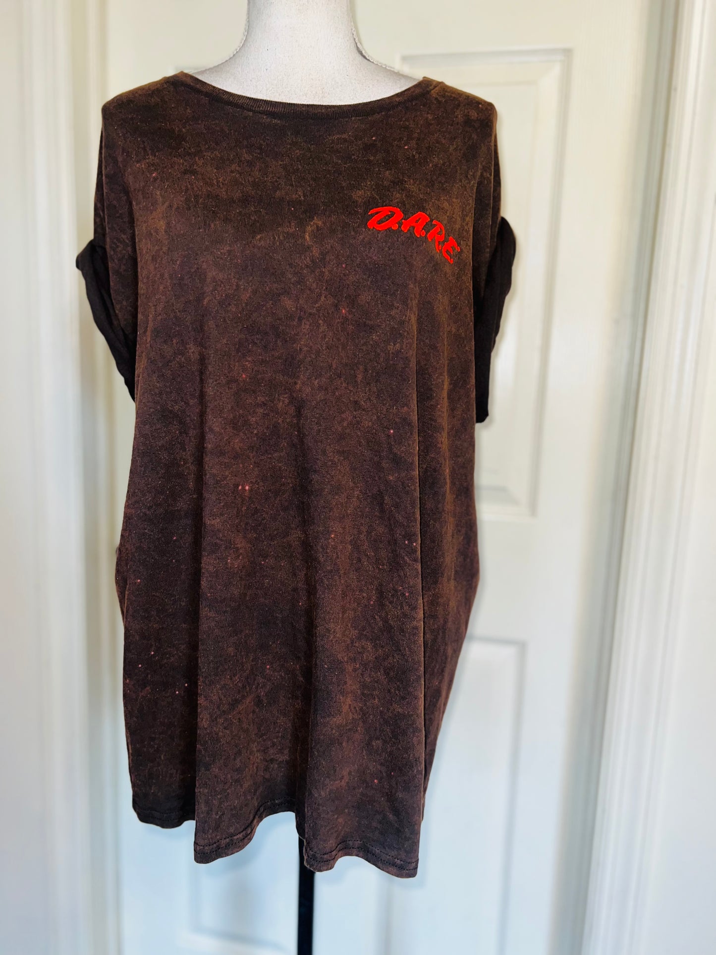 D.A.R.E Double Sided Oversized Distressed Tee