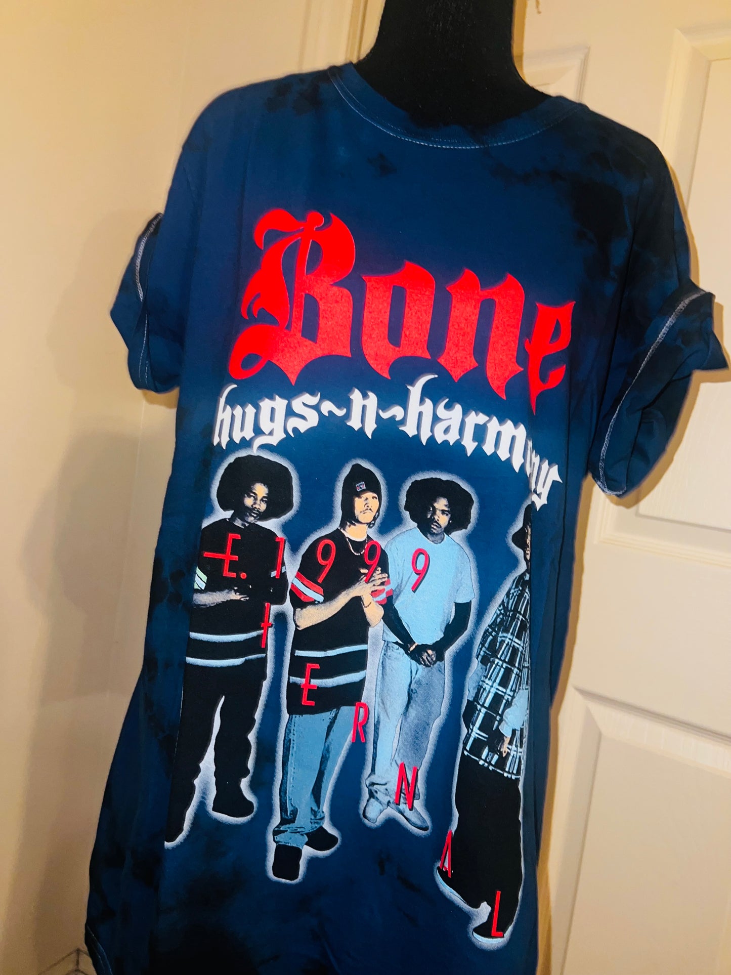 Bone Thugs n Harmony Tie Dyed Oversized Distressed Tee