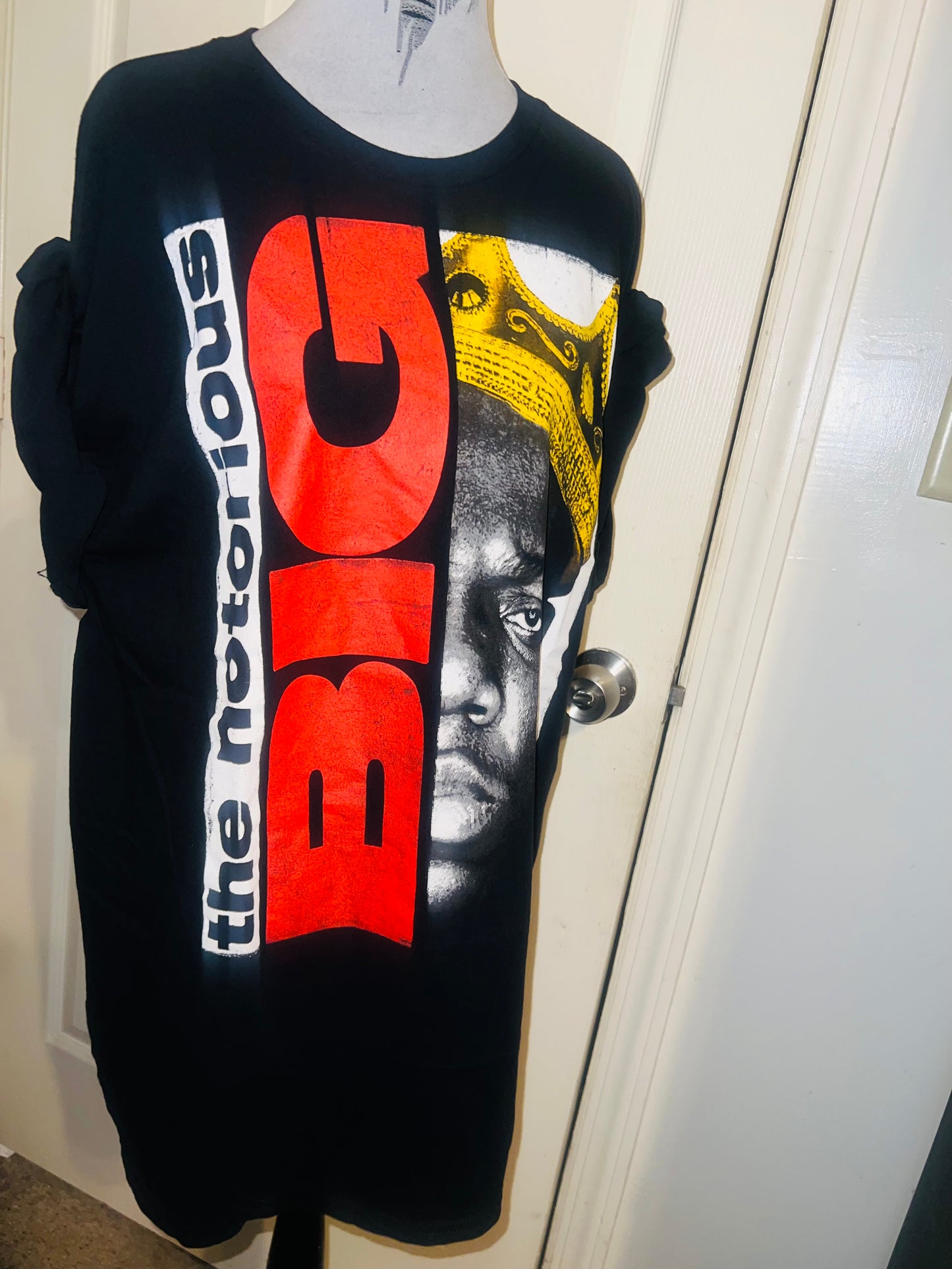 Notorious BIG Biggie Smalls Oversized Distressed Tee