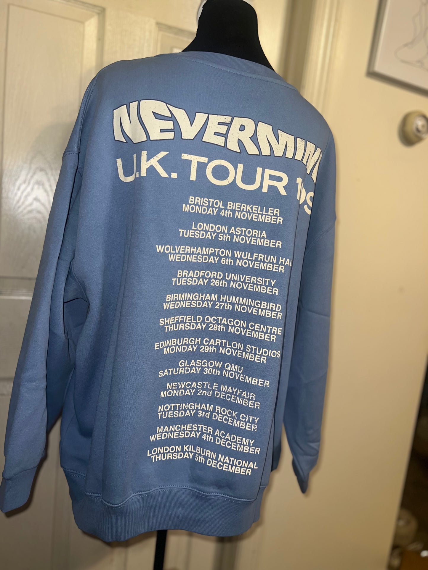 Nirvana Double Sided Oversized Distressed Sweatshirt