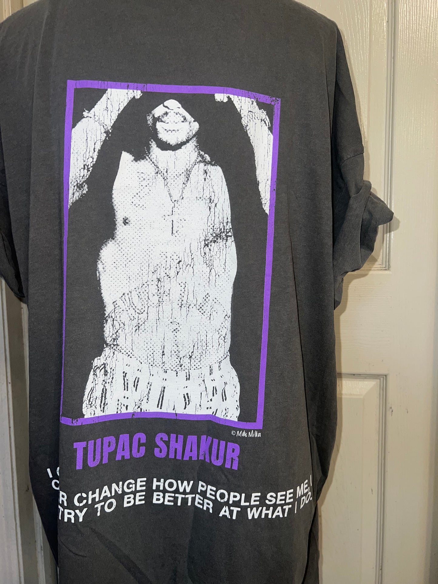 Tupac Shakur Double Sided Oversized Distressed Tee