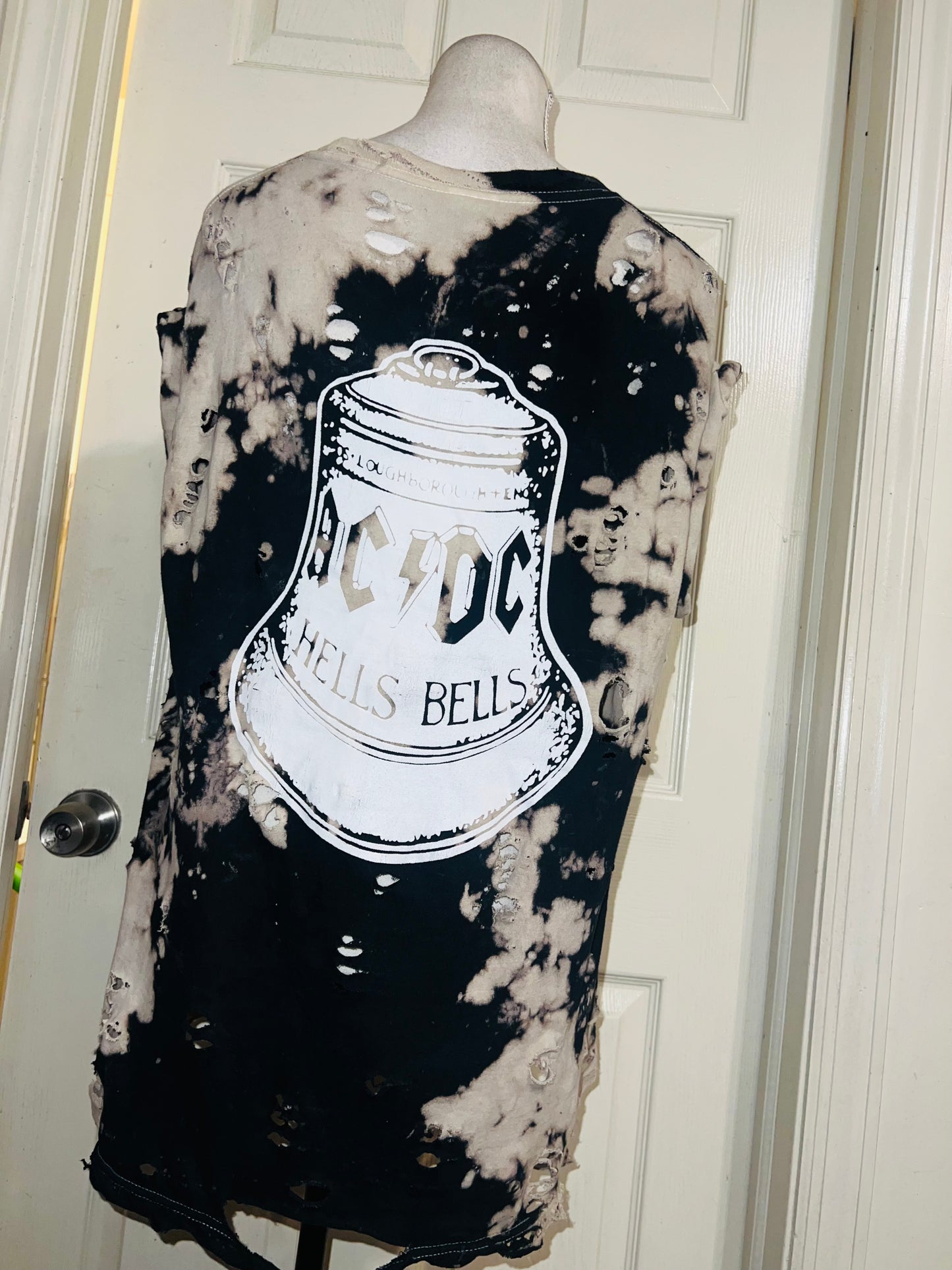 AC/DC Double Sided Oversized Distressed Tee
