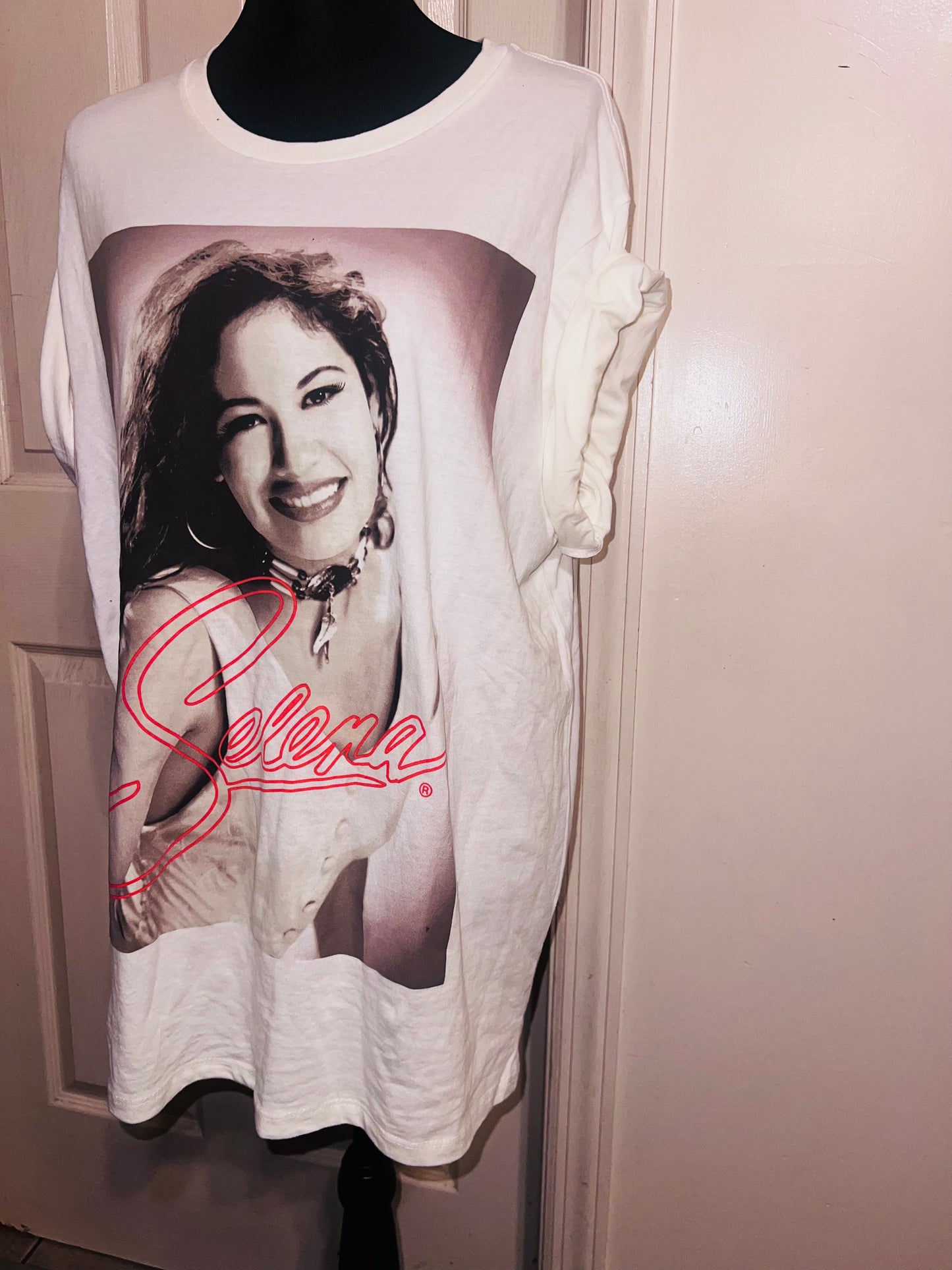 Selena Double Sided Oversized Distressed Tee