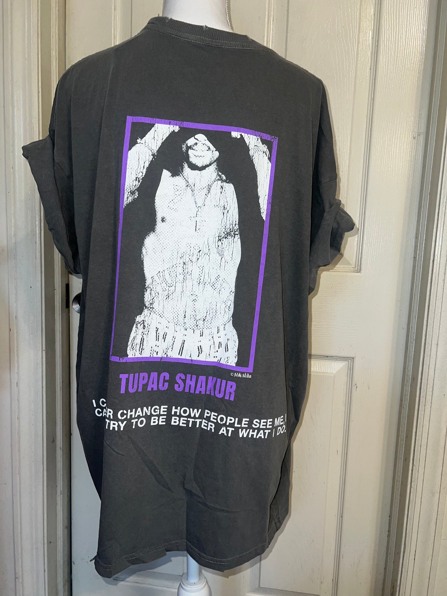 Tupac Shakur Double Sided Oversized Distressed Tee
