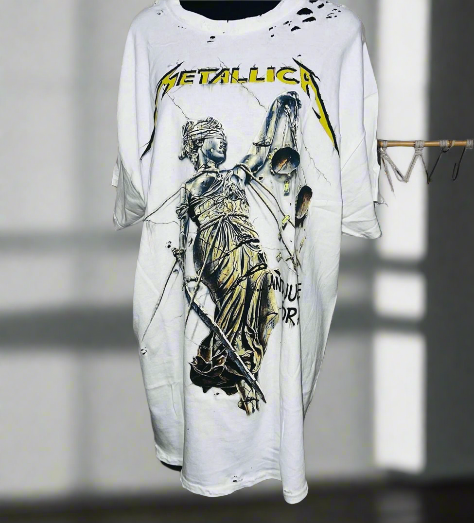Metallica Oversized Distressed Tee (not distressed yet)