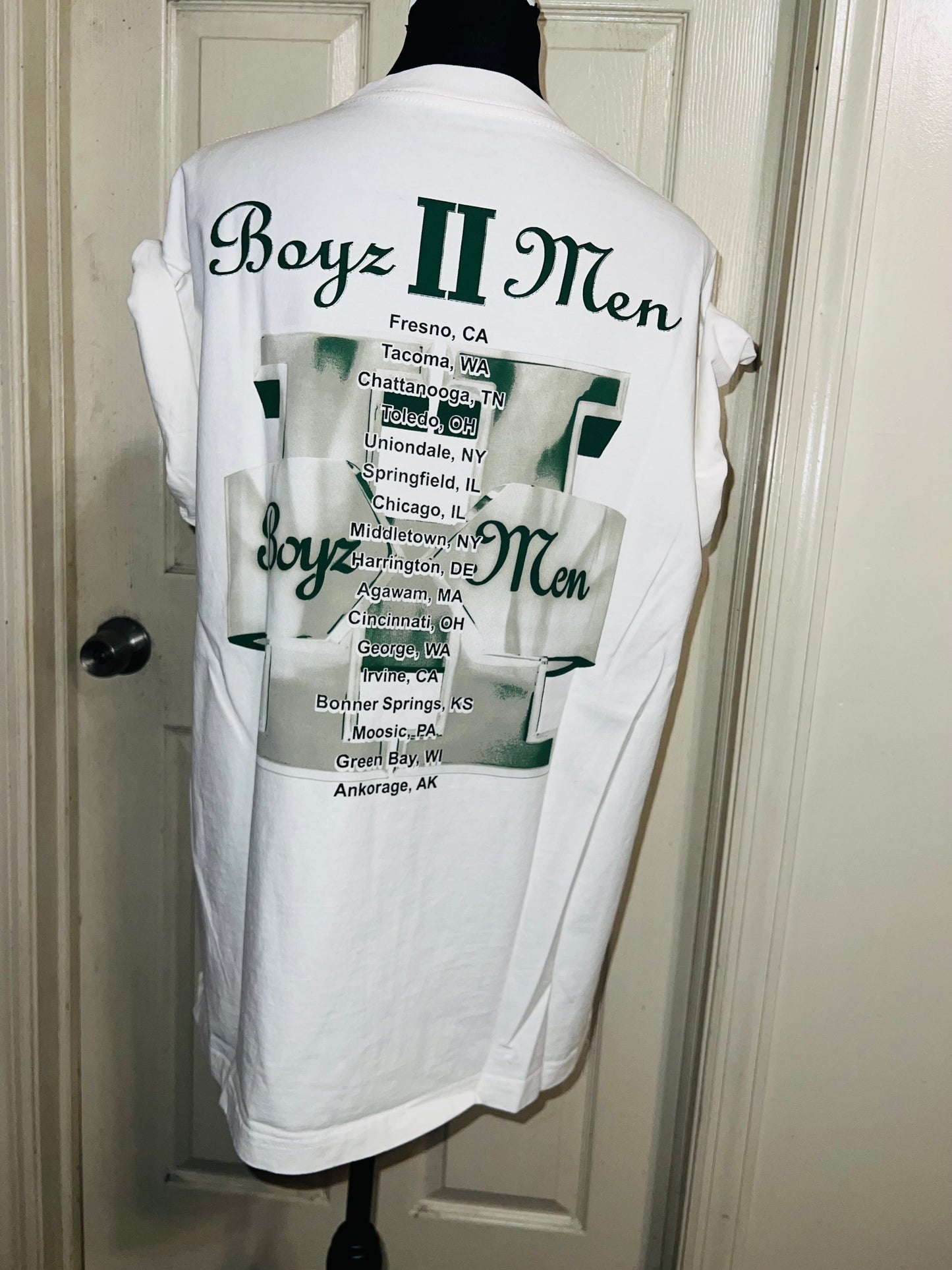 Boyz II Men Double Sided Oversized Distressed Tee