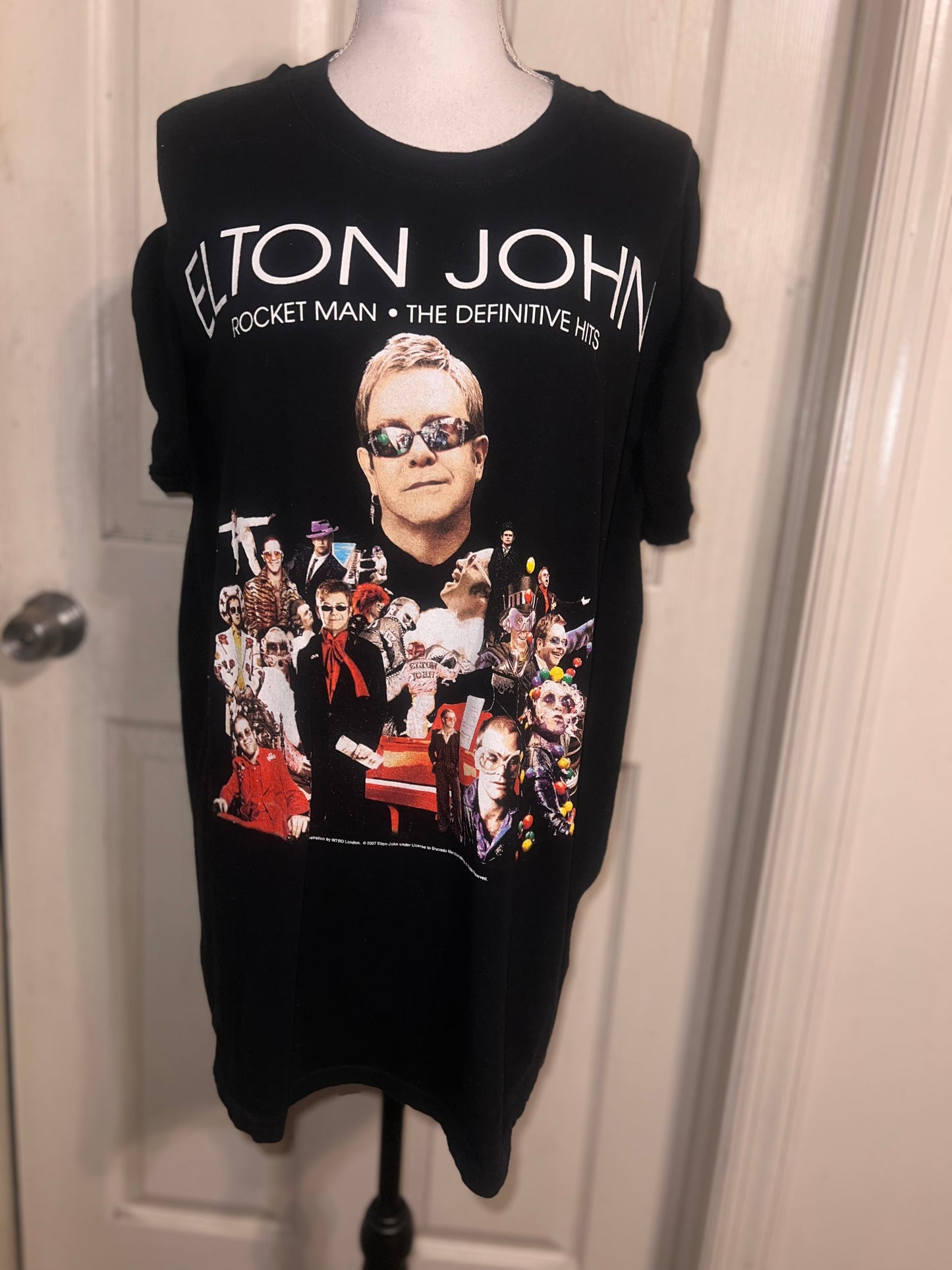 Elton John Vintage Double Sided Oversized Distressed Tee