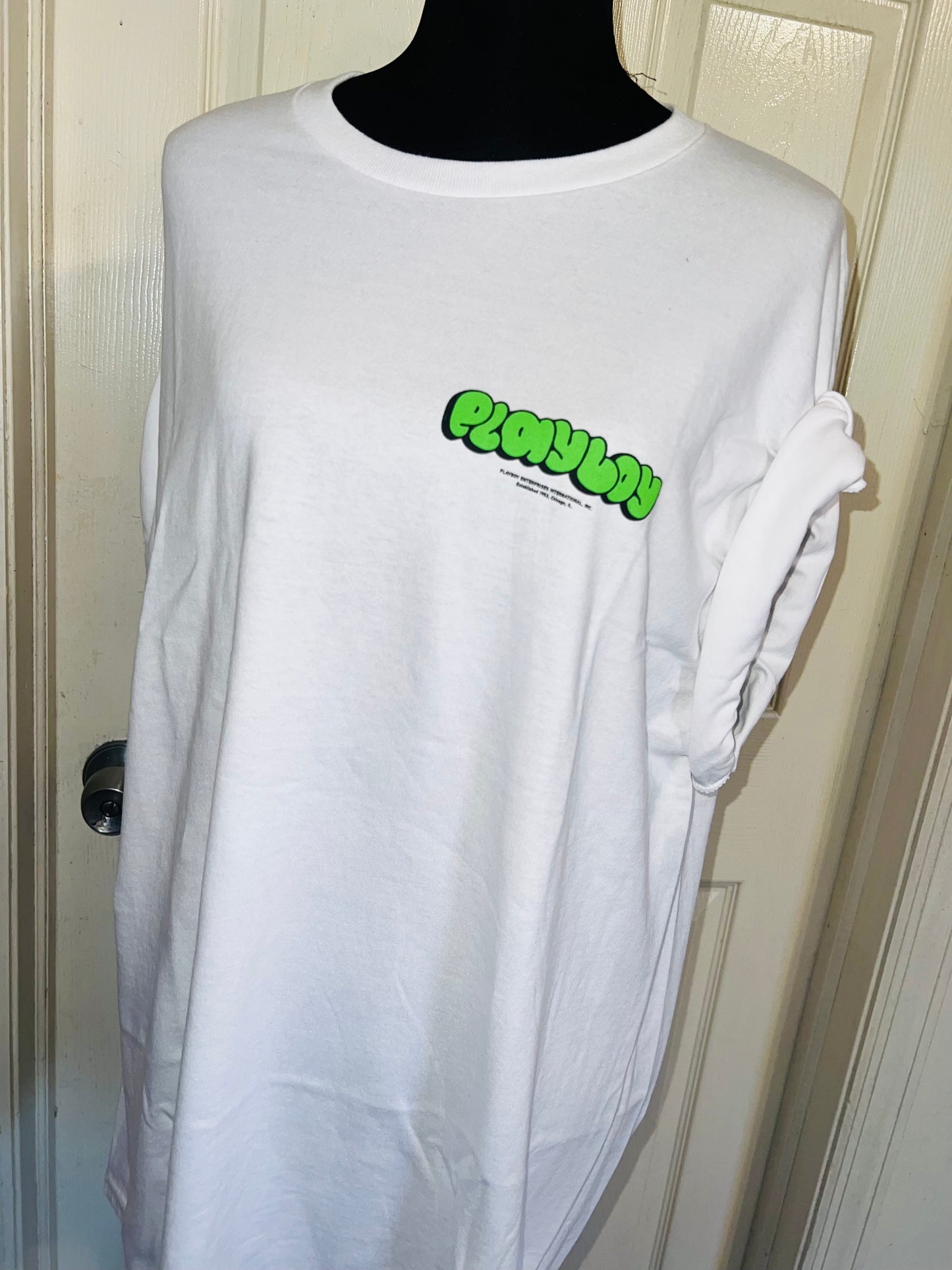 Playboy Double Sided Oversized Distressed Tee