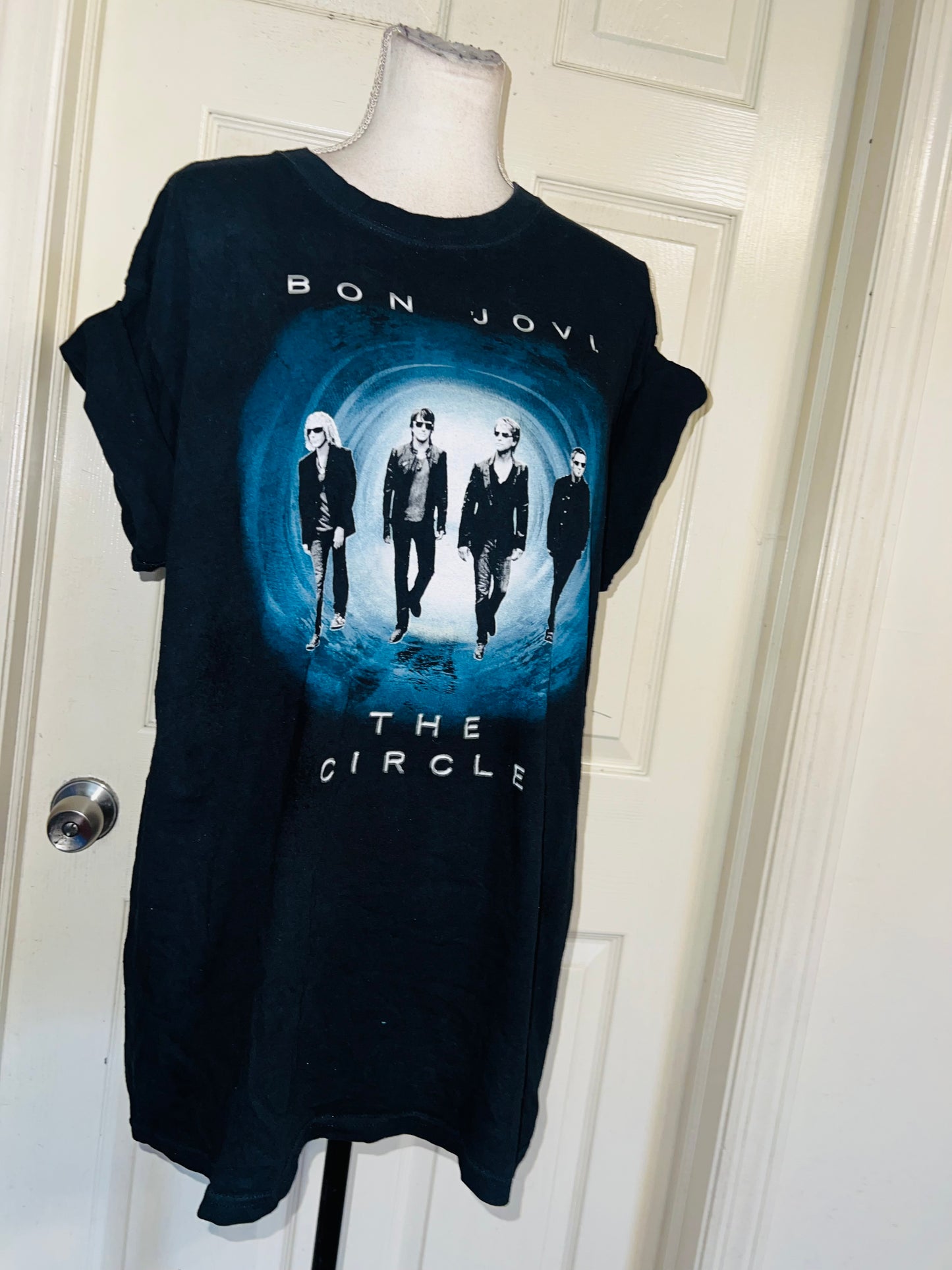 Bon Jovi Double Sided Oversized Distressed Tee