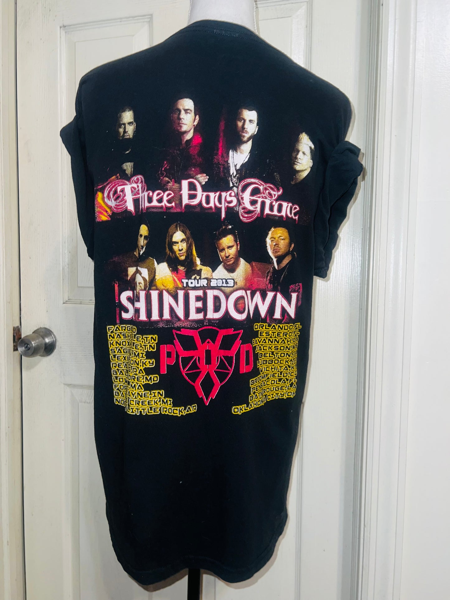 Vintage Shinedown/Three Days Grace Double Sided Oversized Tee