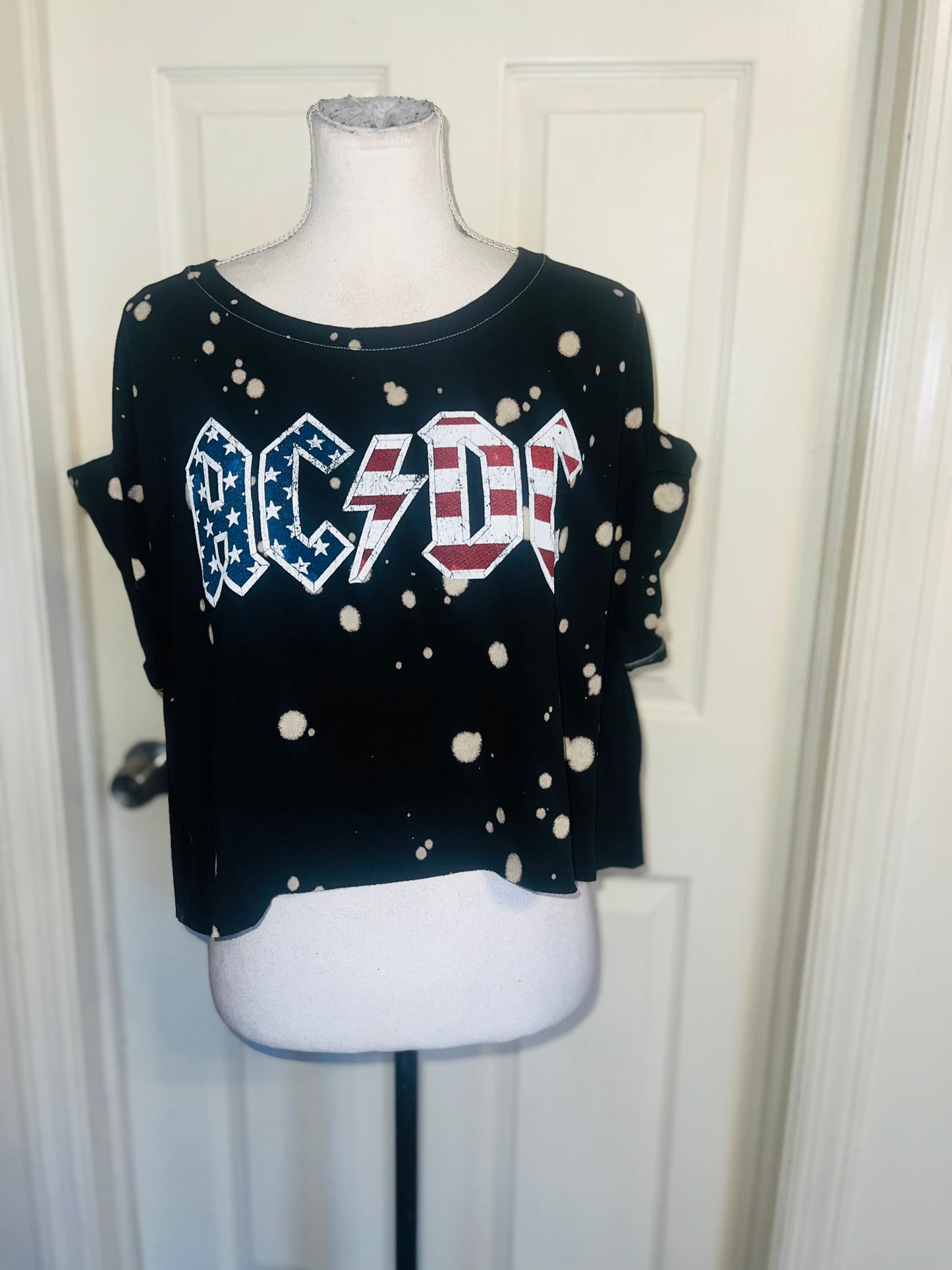 AC/DC Oversized Distressed Tee