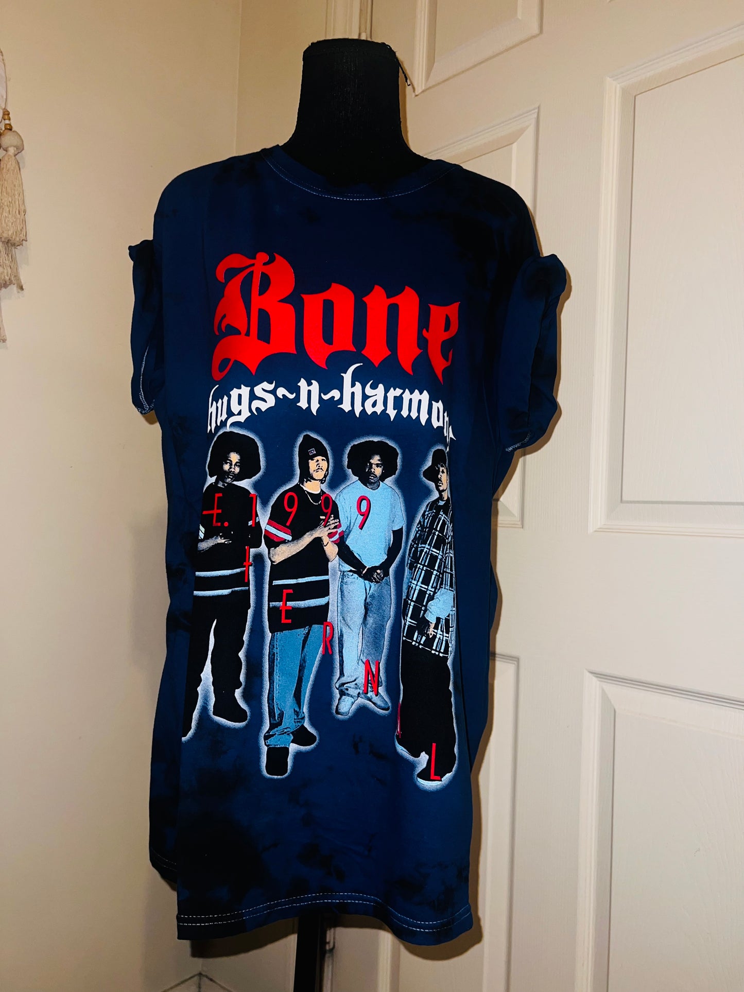 Bone Thugs n Harmony Tie Dyed Oversized Distressed Tee
