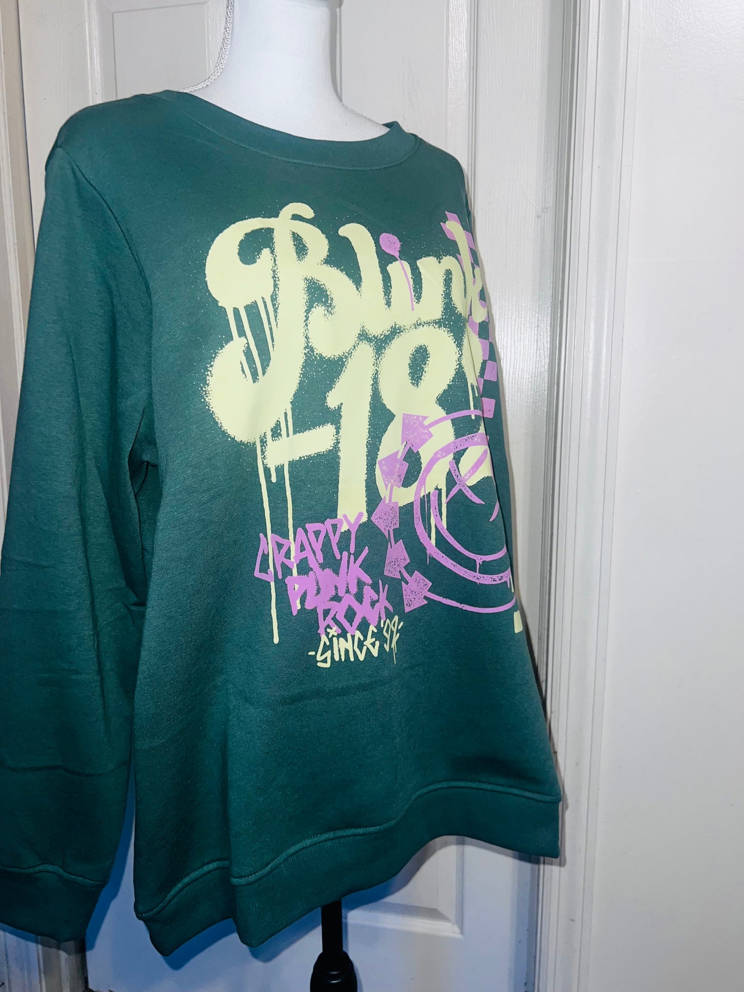 Blink 182 Oversized Distressed Sweatshirt
