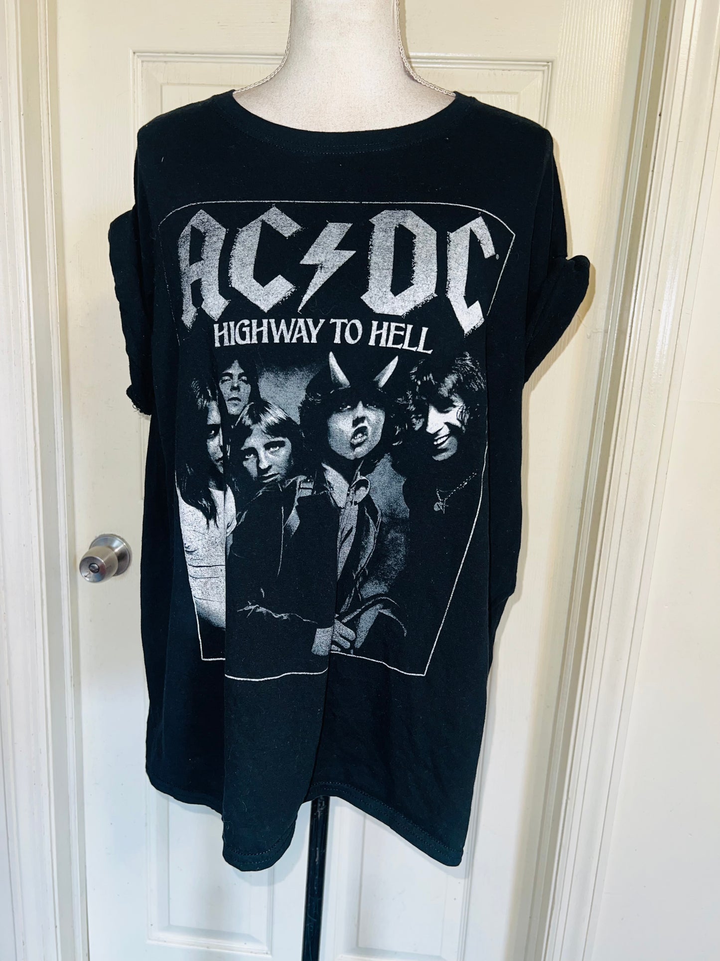 AC/DC Highway to Hell Distressed Oversized Tee