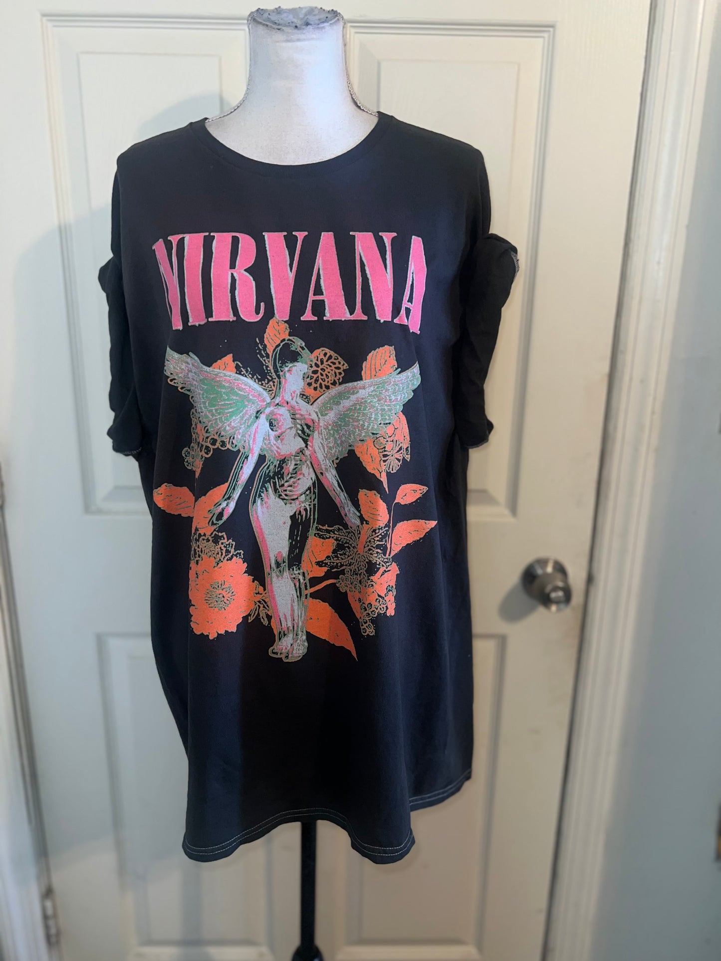 Nirvana Oversized Distressed Tee