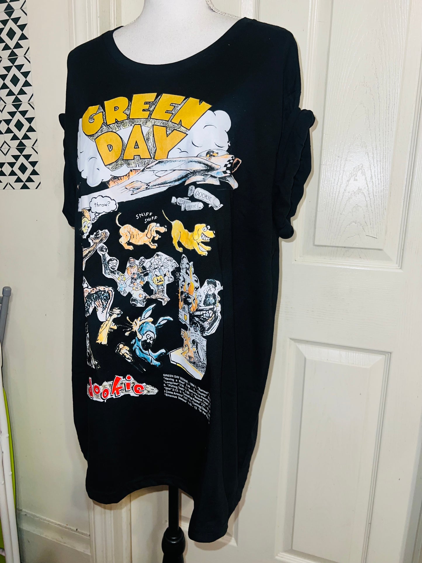 Green Day Oversized Distressed Tee