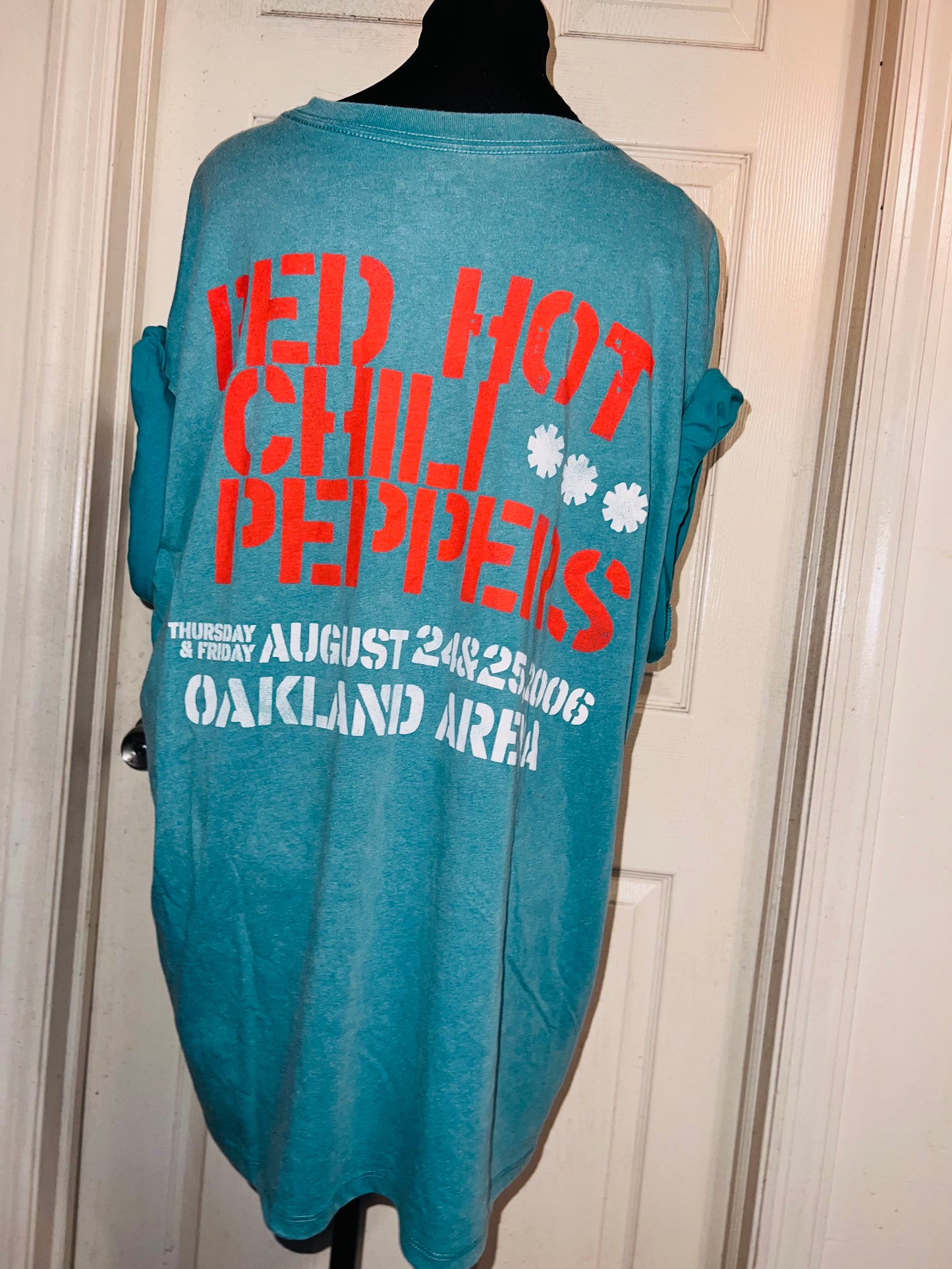 Red Hot Chili Peppers Double Sided Oversized Distressed Tee