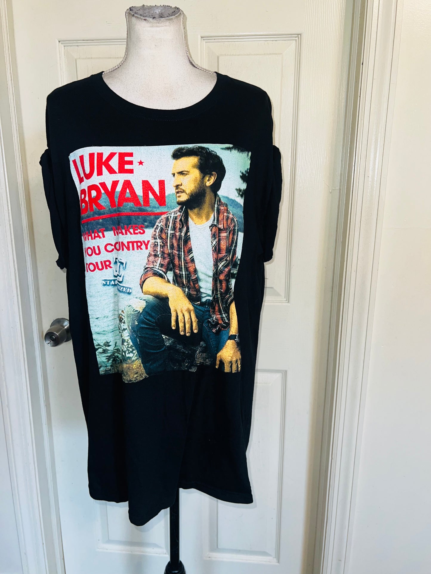 Luke Bryan 2009 Double Sided Oversized Distressed Tee