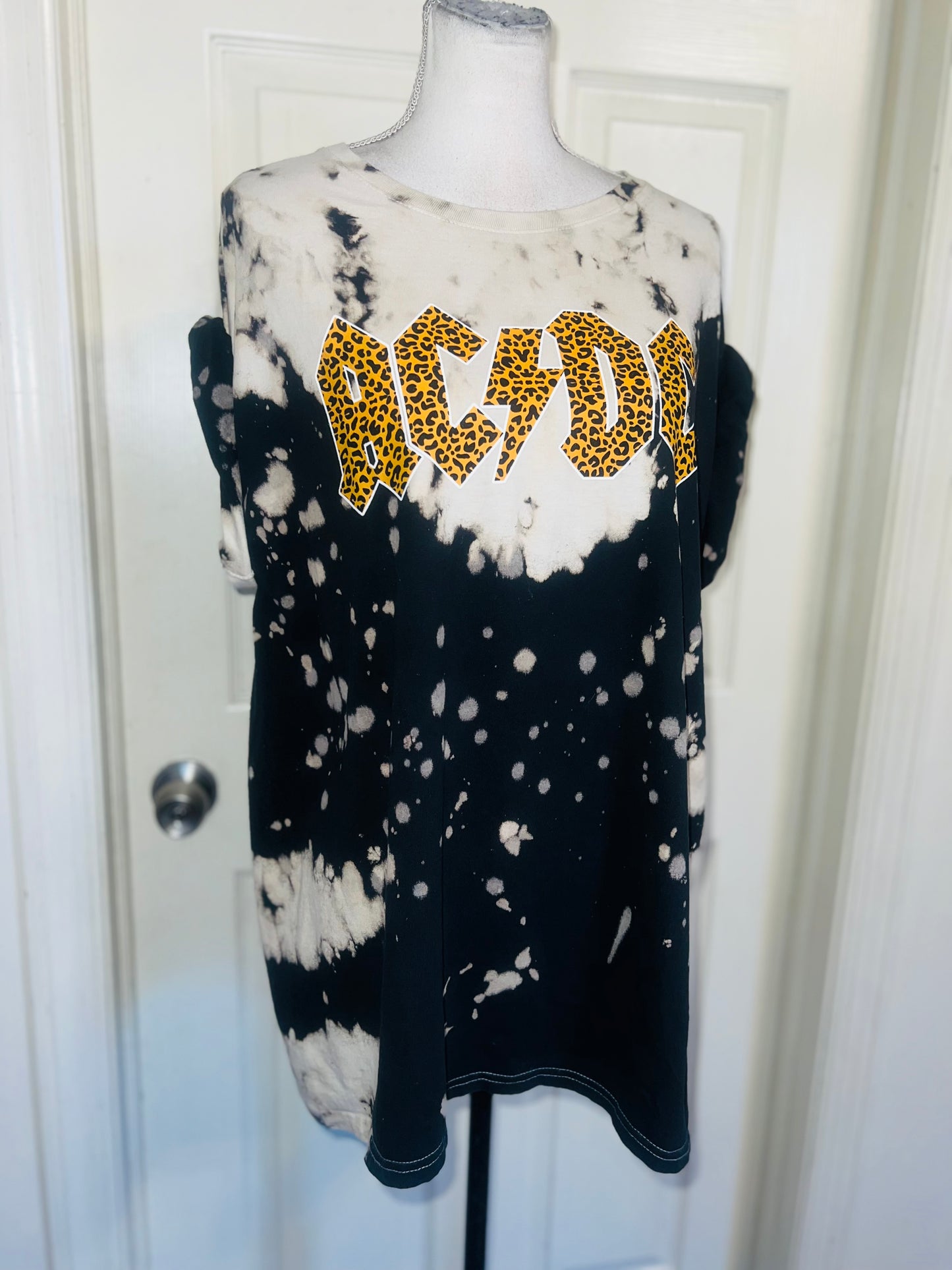 AC/DC Oversized Distressed Tee