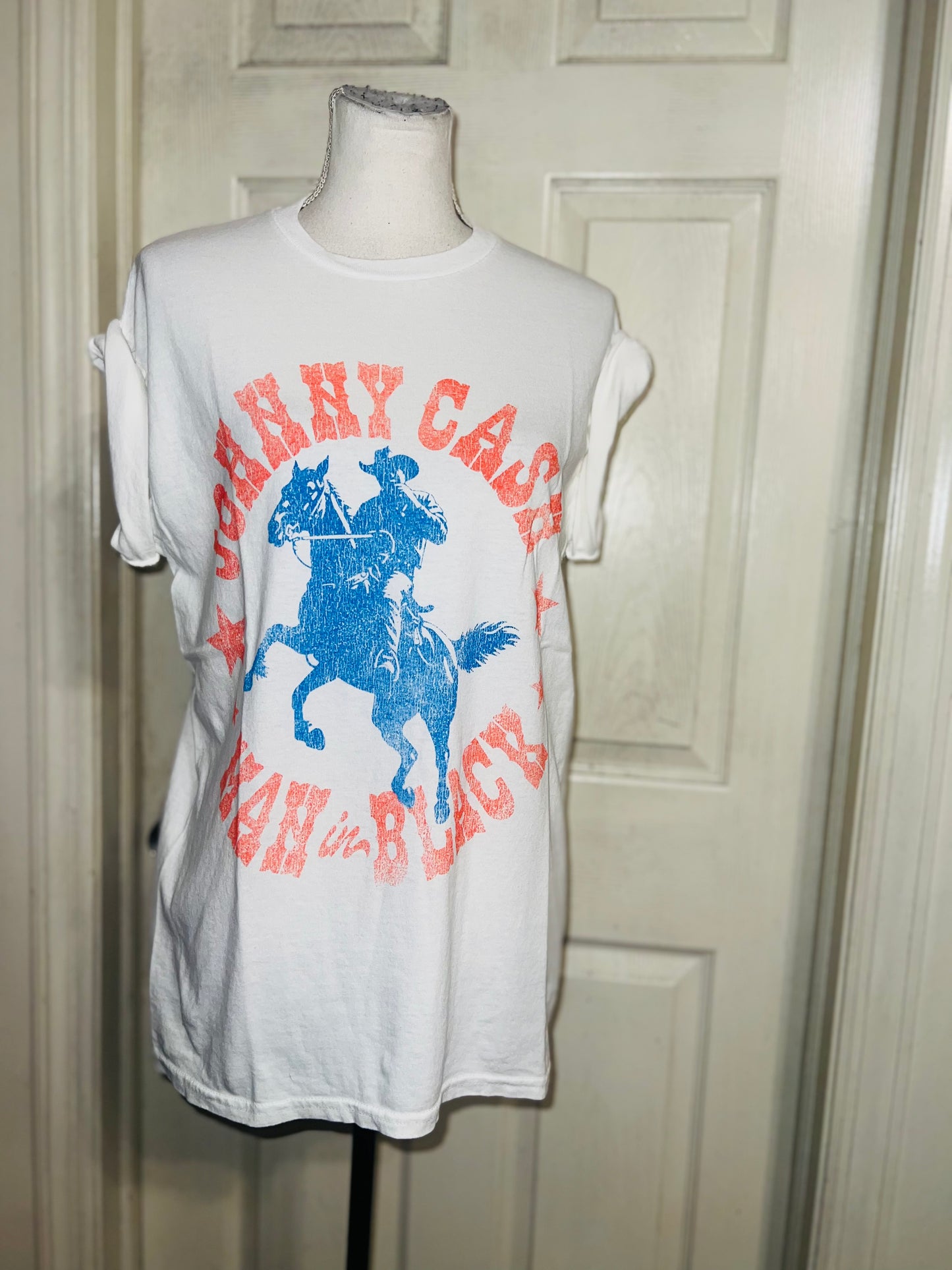 Johnny Cash Oversized Distressed Tee