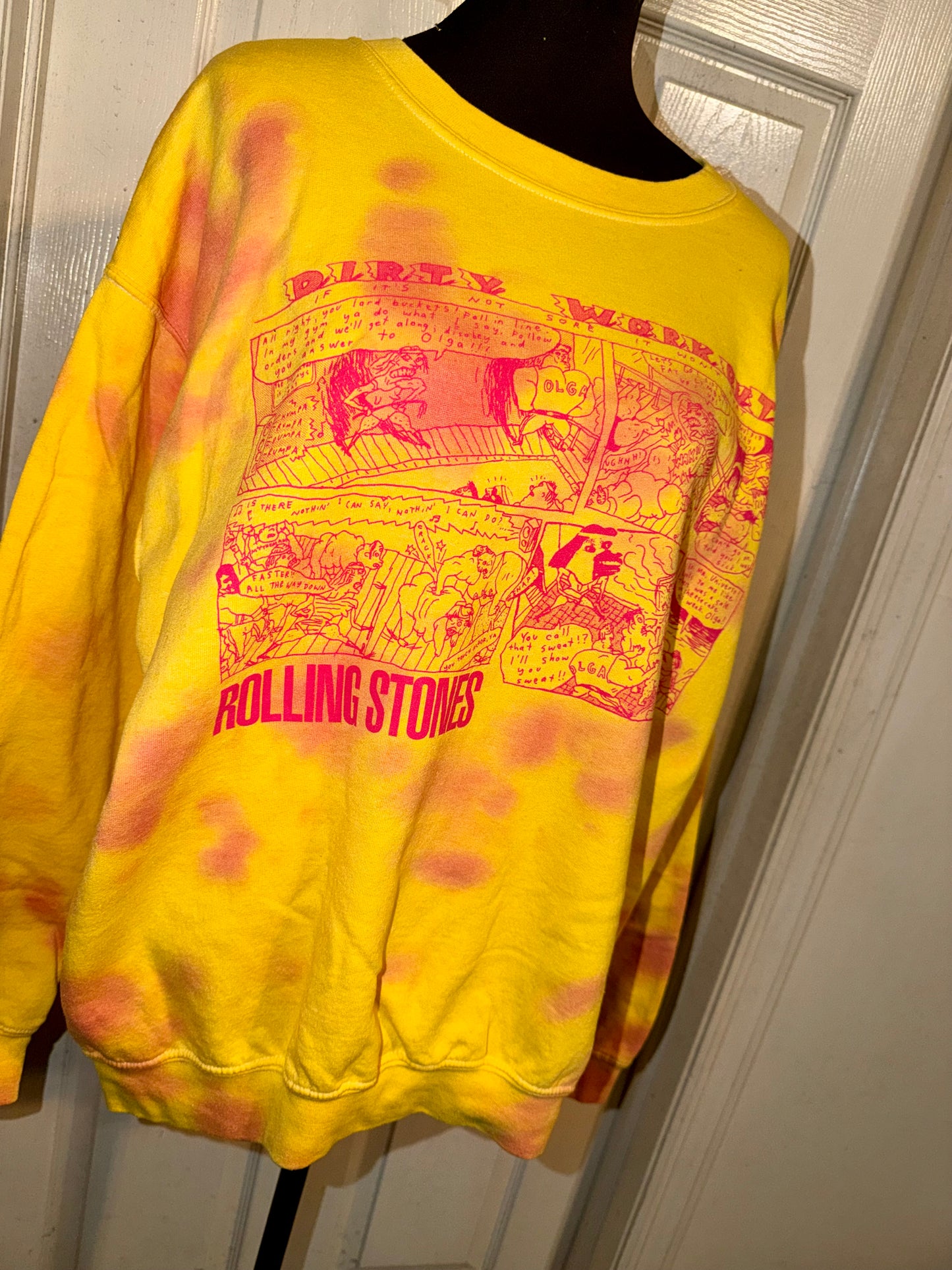 The Rolling Stones Oversized Distressed Sweatshirt
