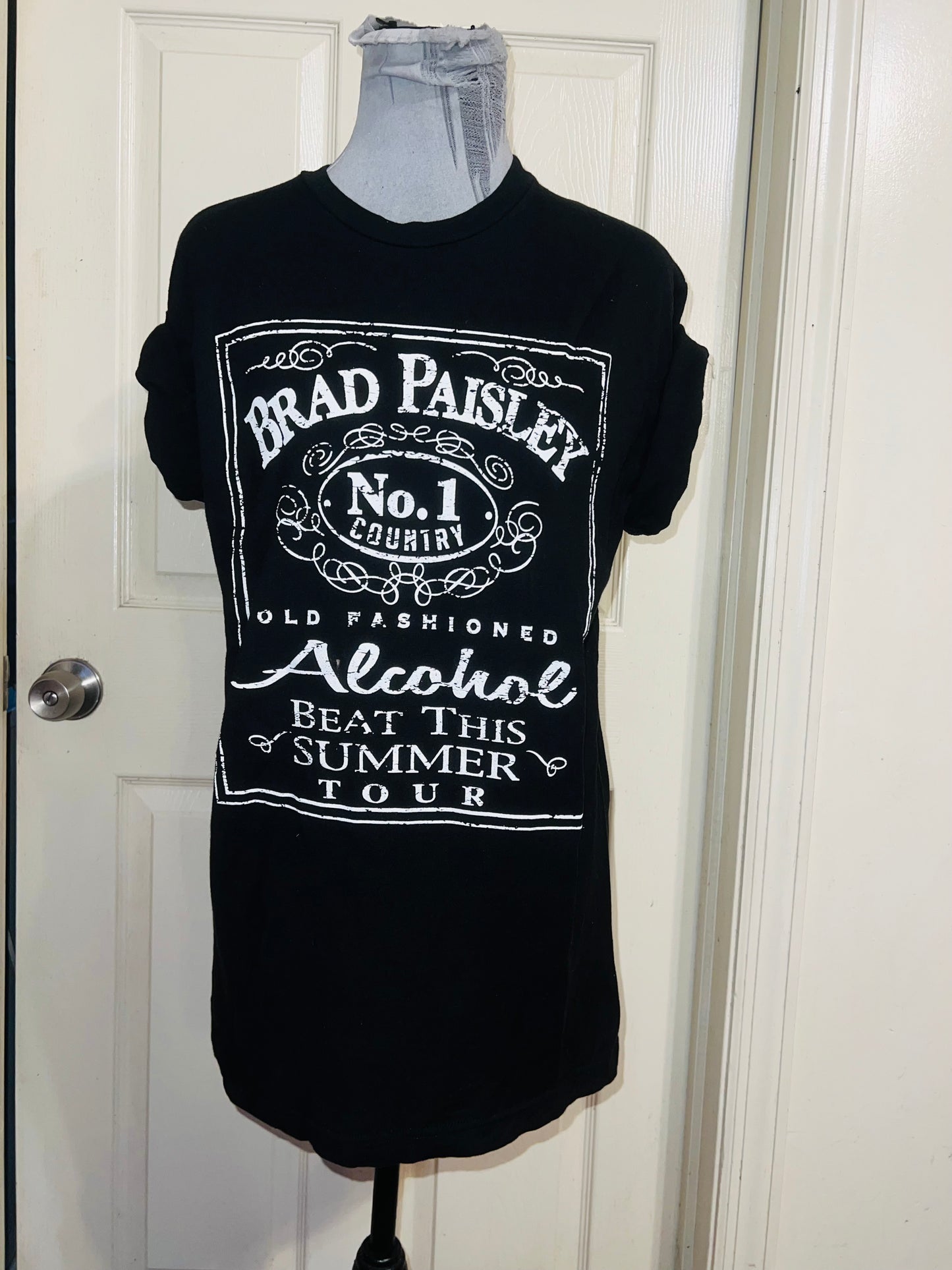 Brad Paisley Double Sided Oversized Distressed Tee
