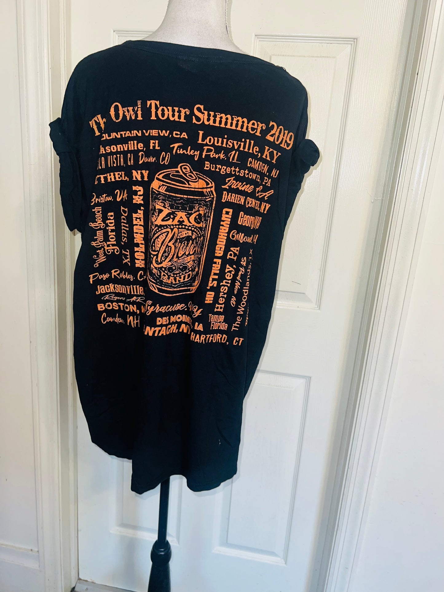 Zac Brown Band Double Sides Oversized Distressed Tee