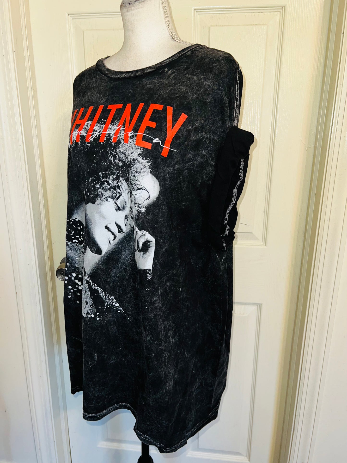 Whitney Houston Oversized Distressed Tee
