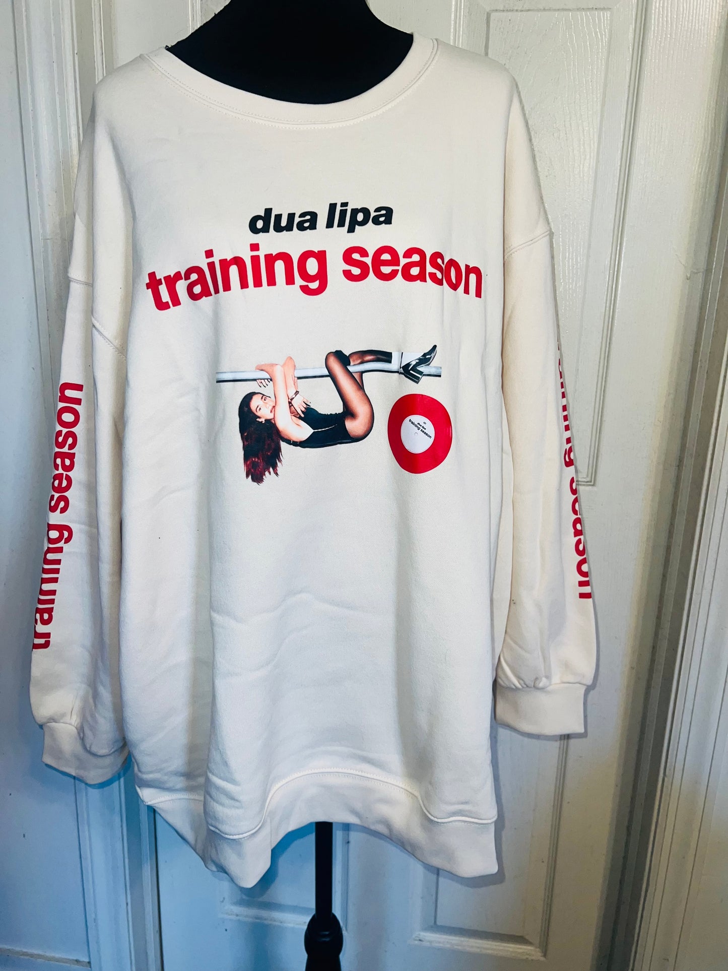Dua Lipa Oversized Distressed Sweatshirt