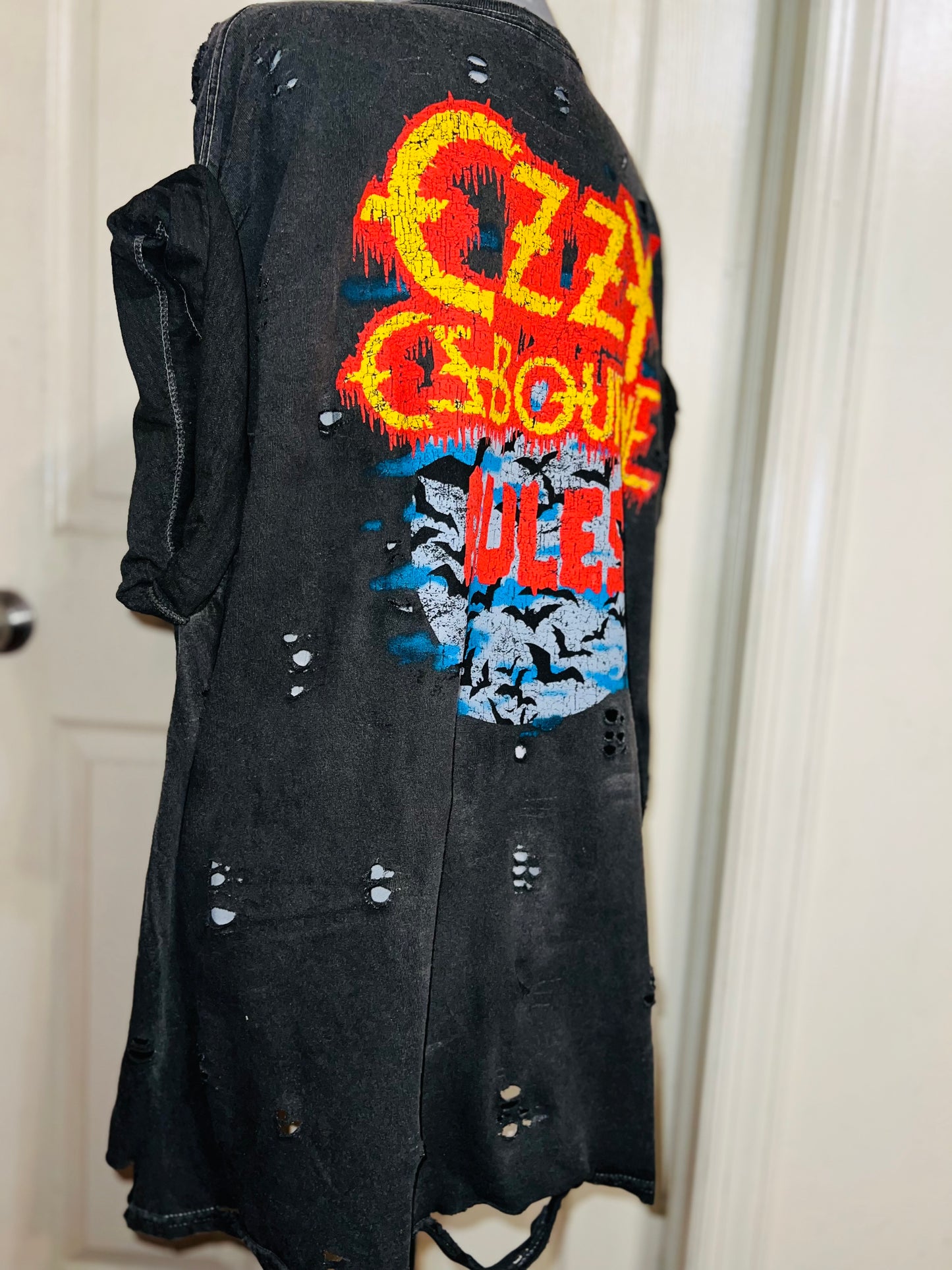 Ozzy Osbourne Double Sided Oversized Distressed Tee