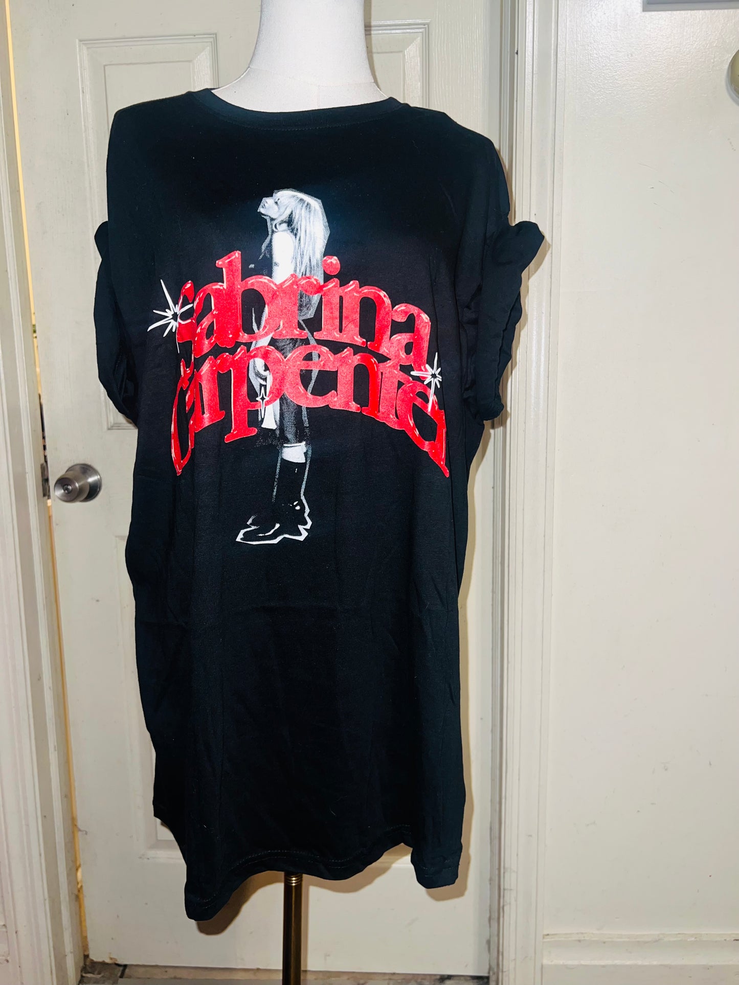 Sabrina Carpenter Oversized Distressed Tee